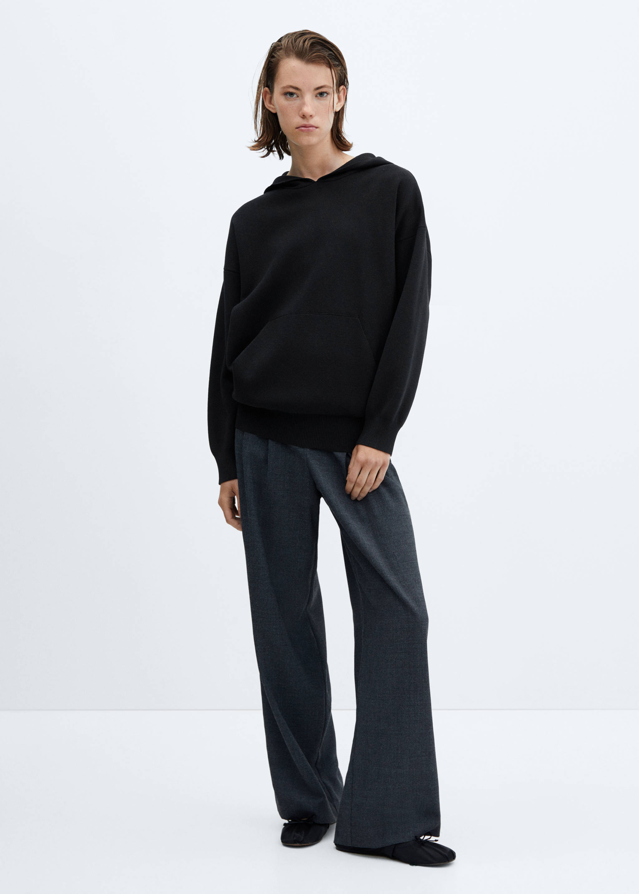 Sweat-shirt capuche poche avant - Plan général