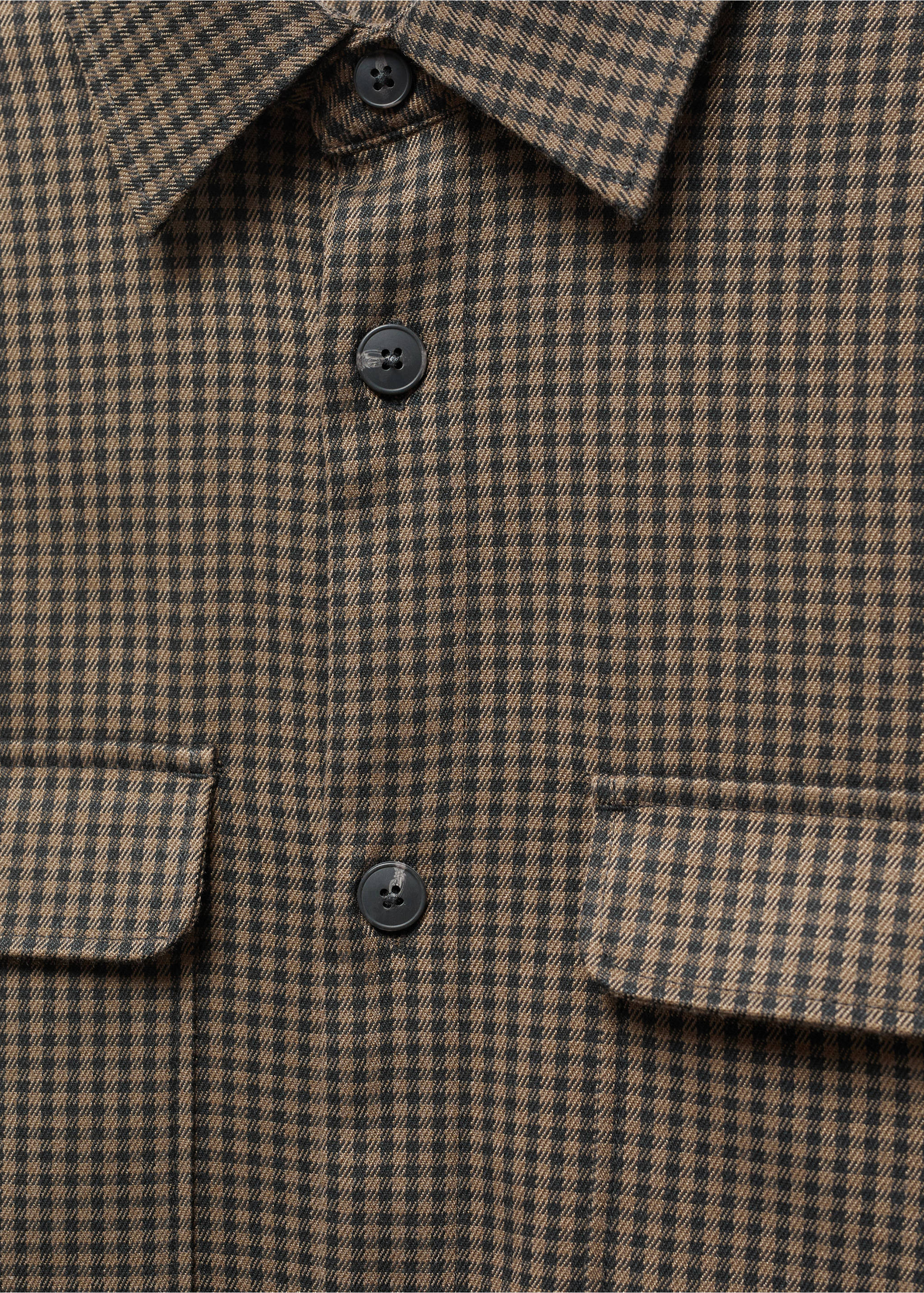 Regular Fit-Overshirt mit Taschen - Detail des Artikels 8, Braun. Ref: 57005959-00.