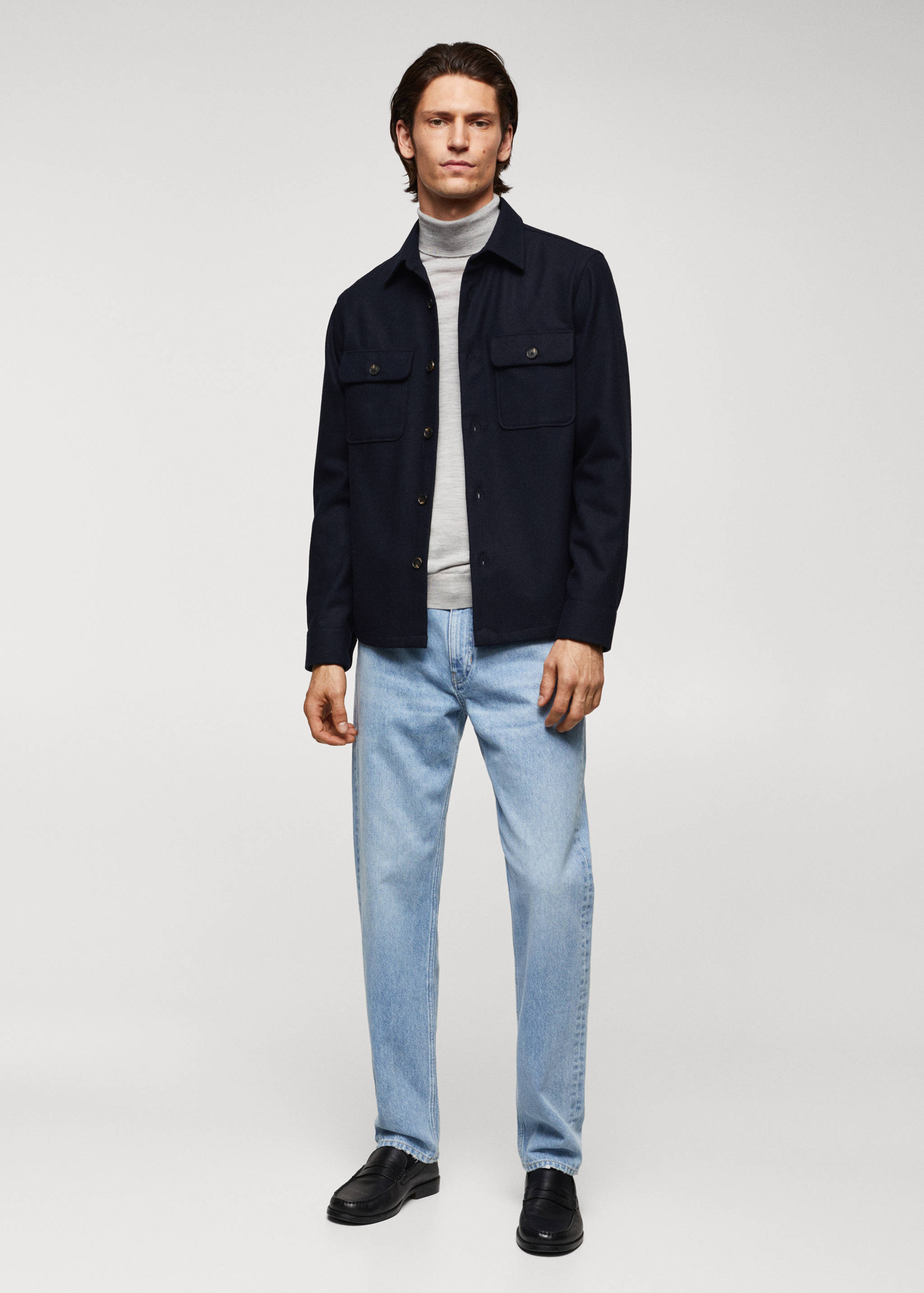 Surchemise laine poches - Plan général