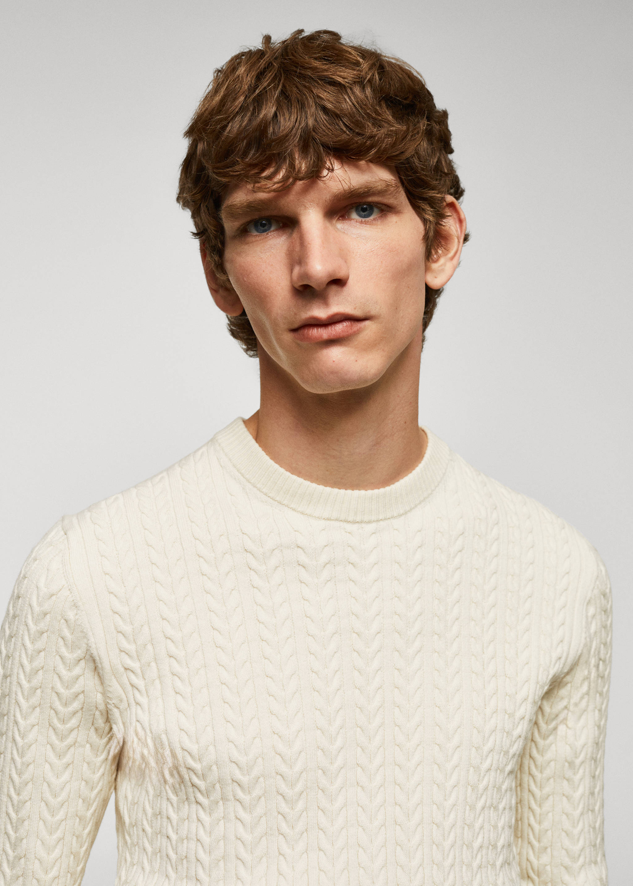Baumwollpullover mit Zopfmuster - Detail des Artikels 1