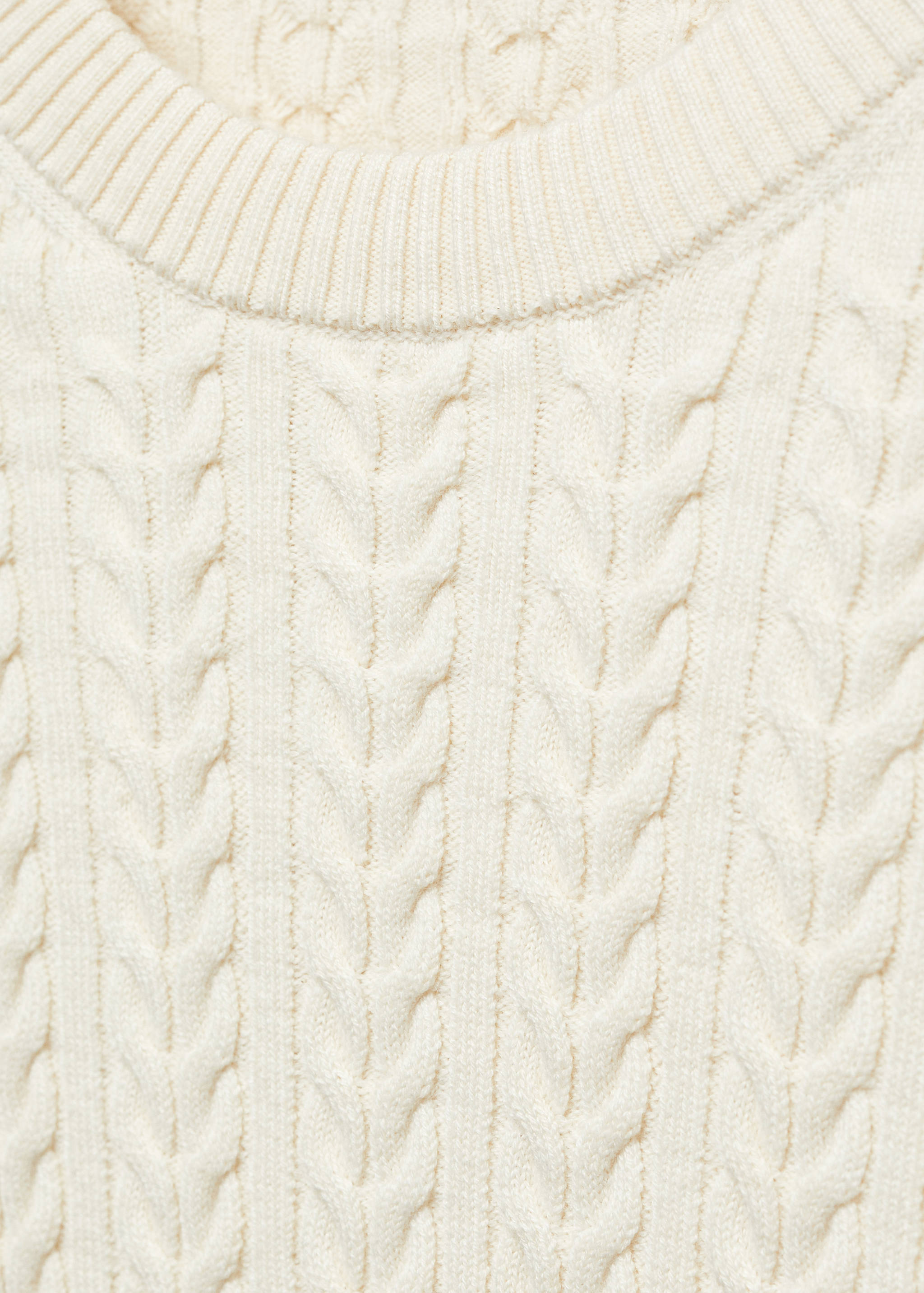 Baumwollpullover mit Zopfmuster - Detail des Artikels 8