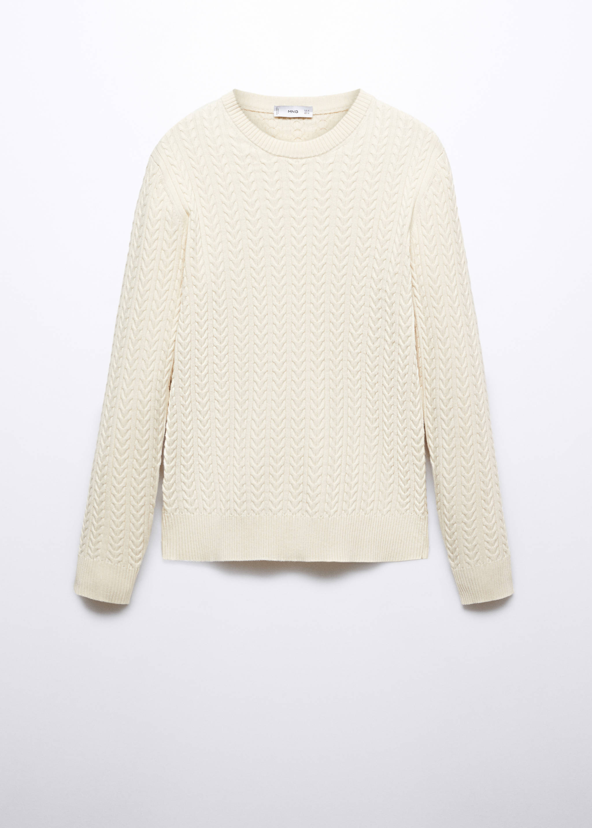 Baumwollpullover mit Zopfmuster - Artikel ohne Model