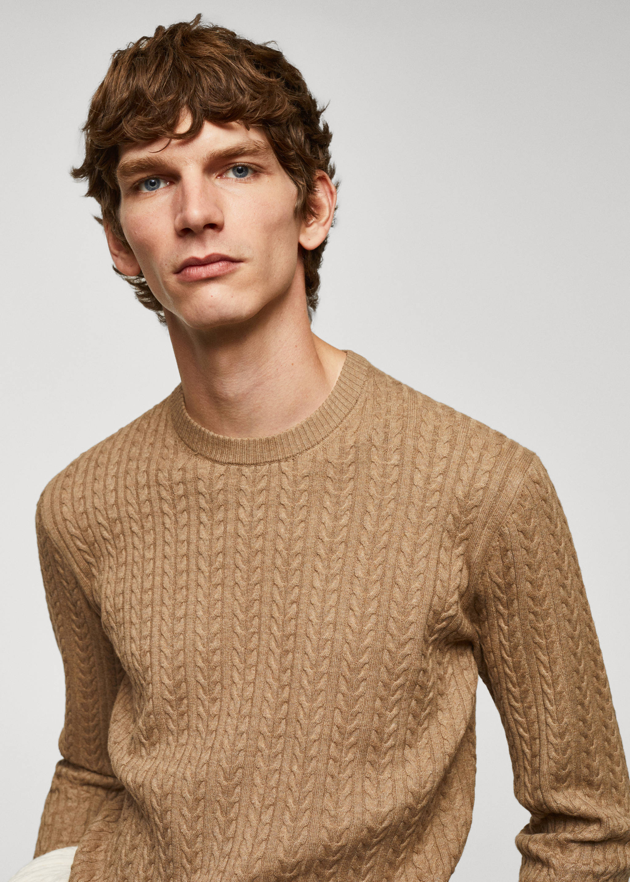 Baumwollpullover mit Zopfmuster - Detail des Artikels 1