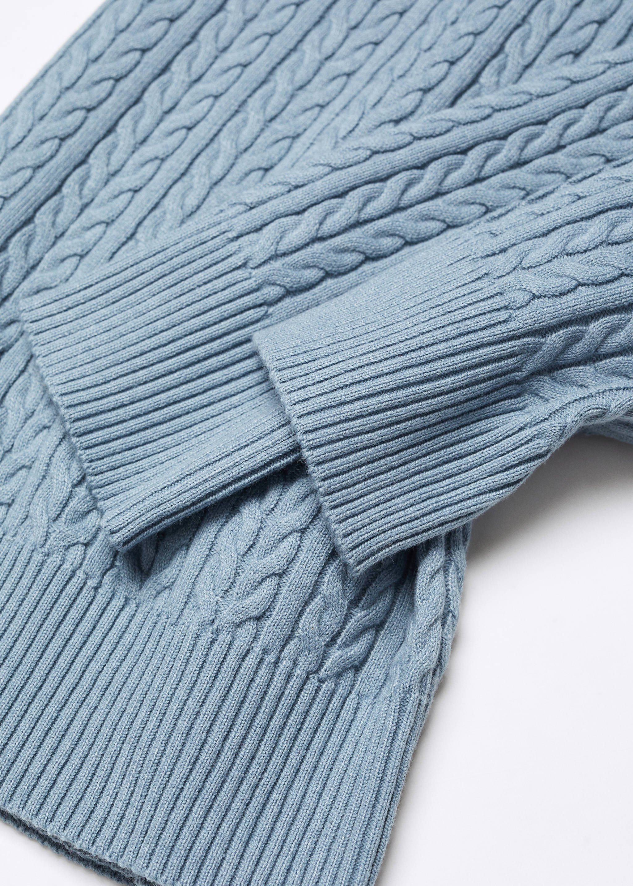 Baumwollpullover mit Zopfmuster - Detail des Artikels 8