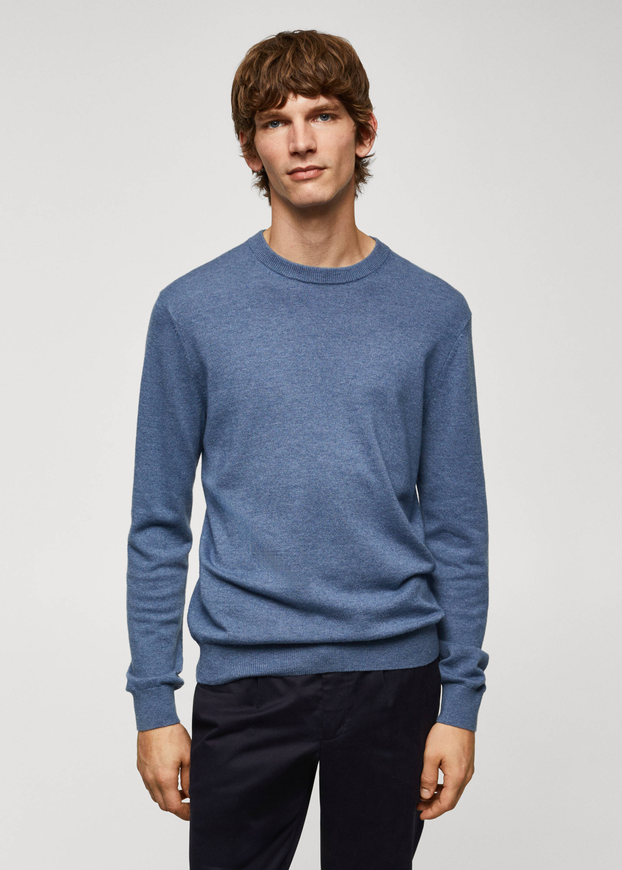 Feinstrickpullover aus Wollgemisch - Mittlere Ansicht