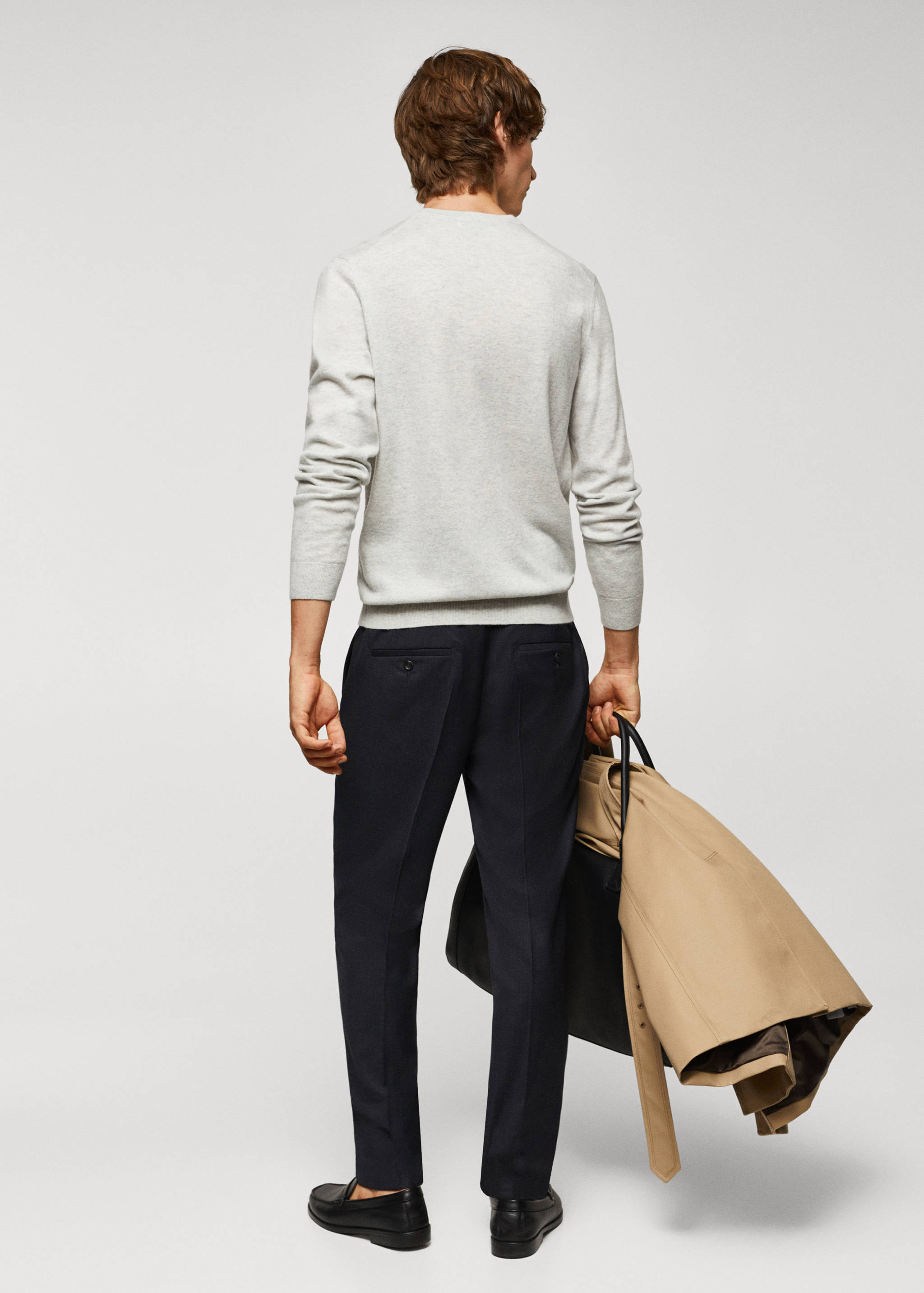 Feinstrickpullover aus Wollgemisch - Rückseite des Artikels