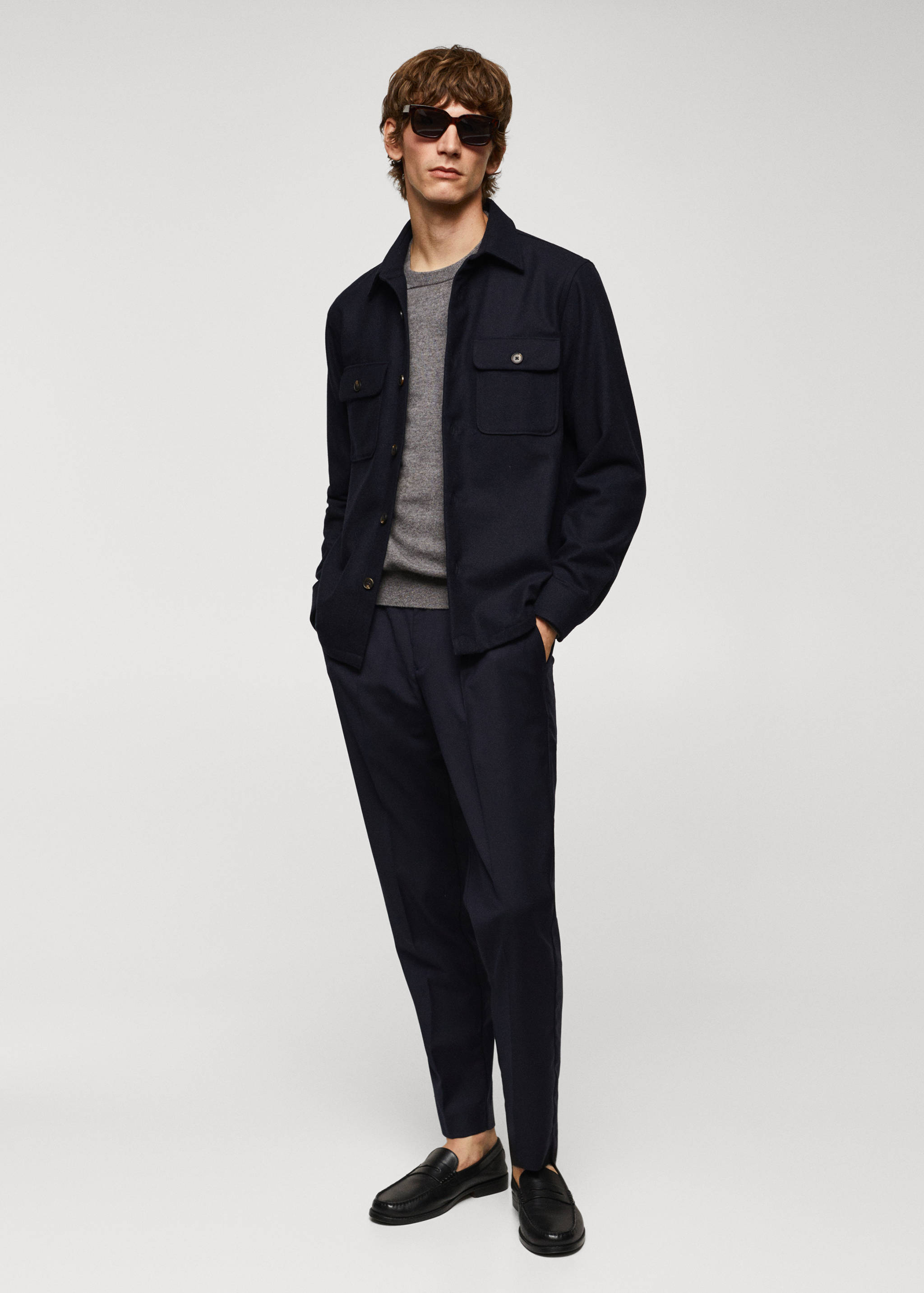 Feinstrickpullover aus Wollgemisch - Allgemeine Ansicht