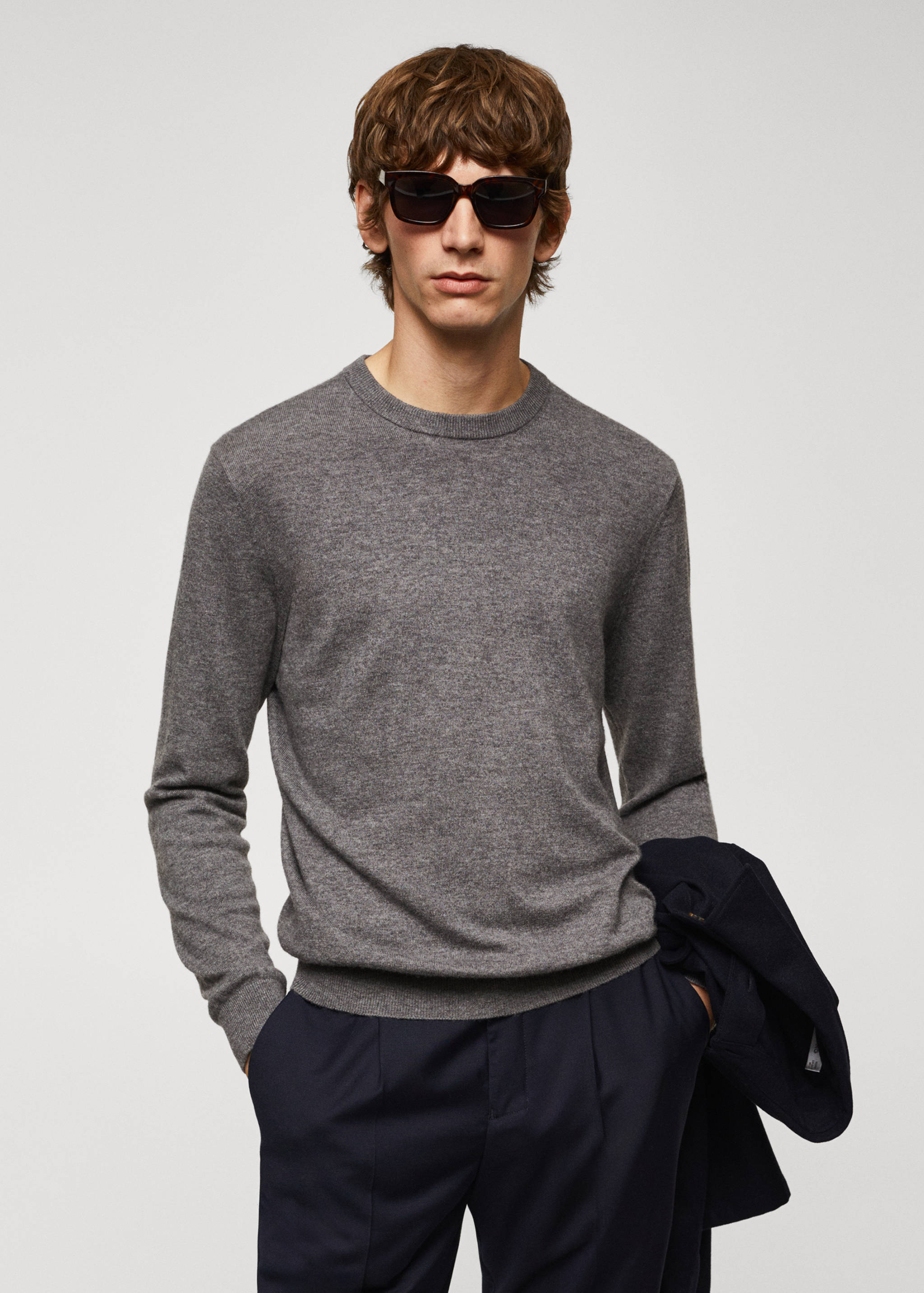 Feinstrickpullover aus Wollgemisch - Mittlere Ansicht