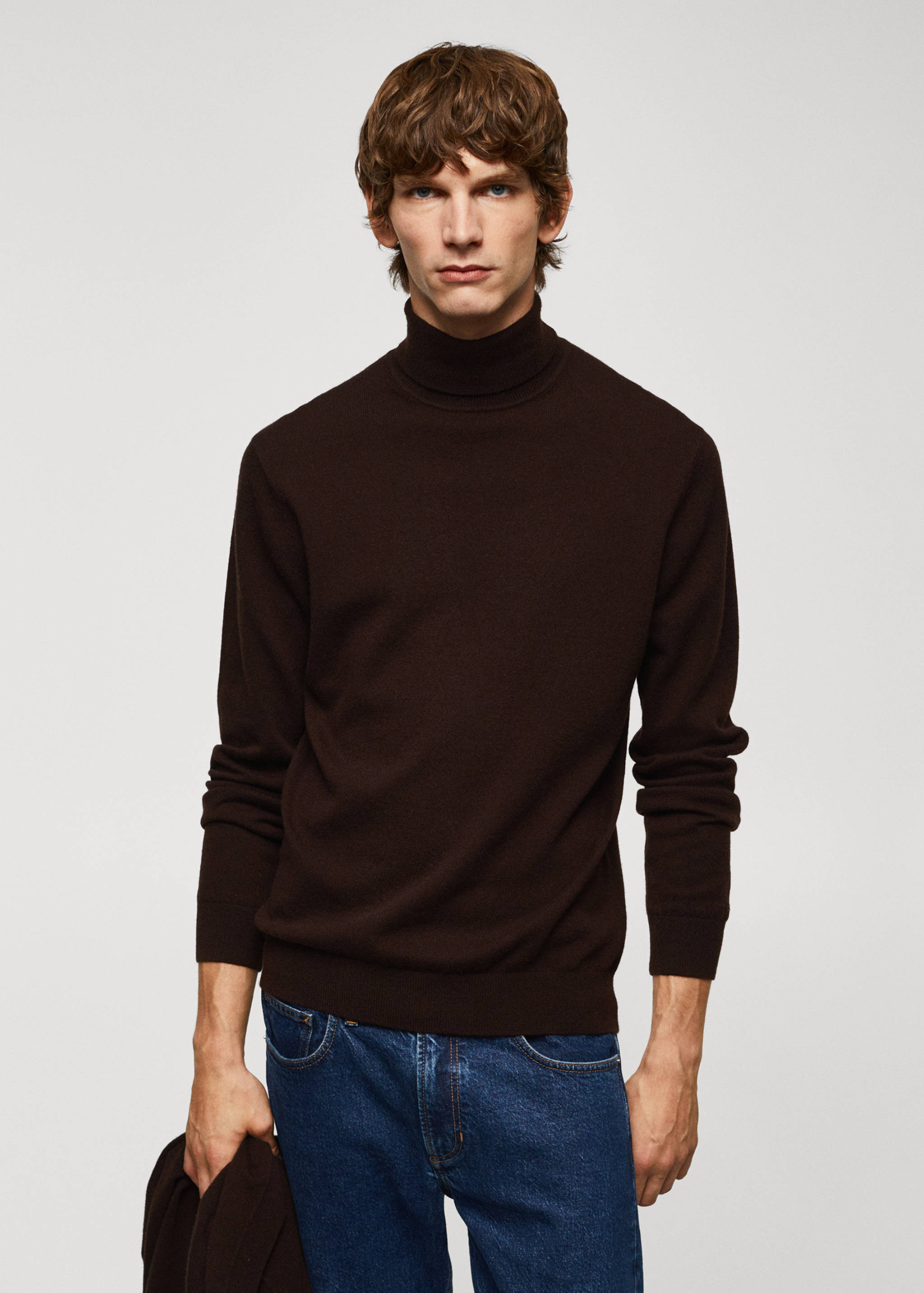 Turtleneck wool sweater - Medium plane