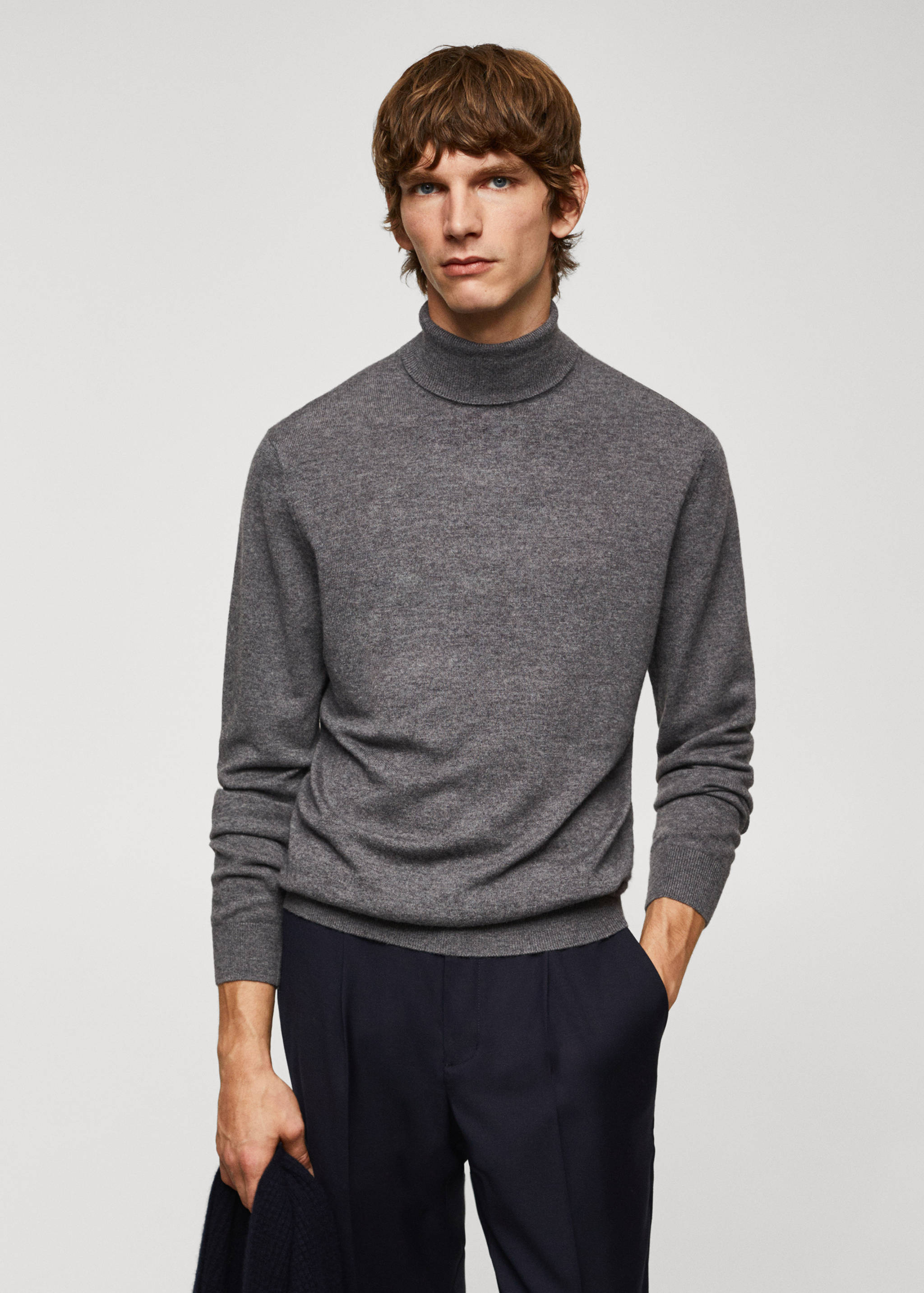 Turtleneck wool sweater - Medium plane