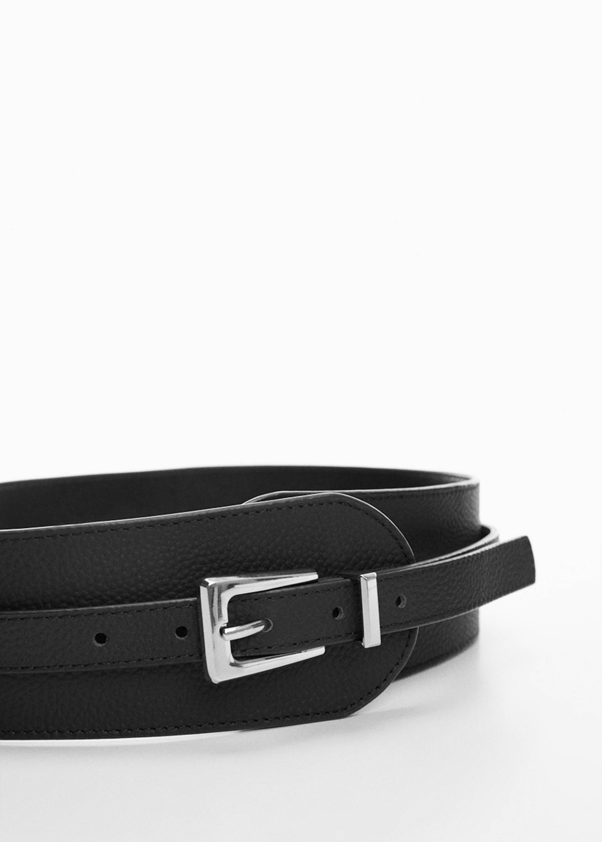 Wide leather belt - Medium plane