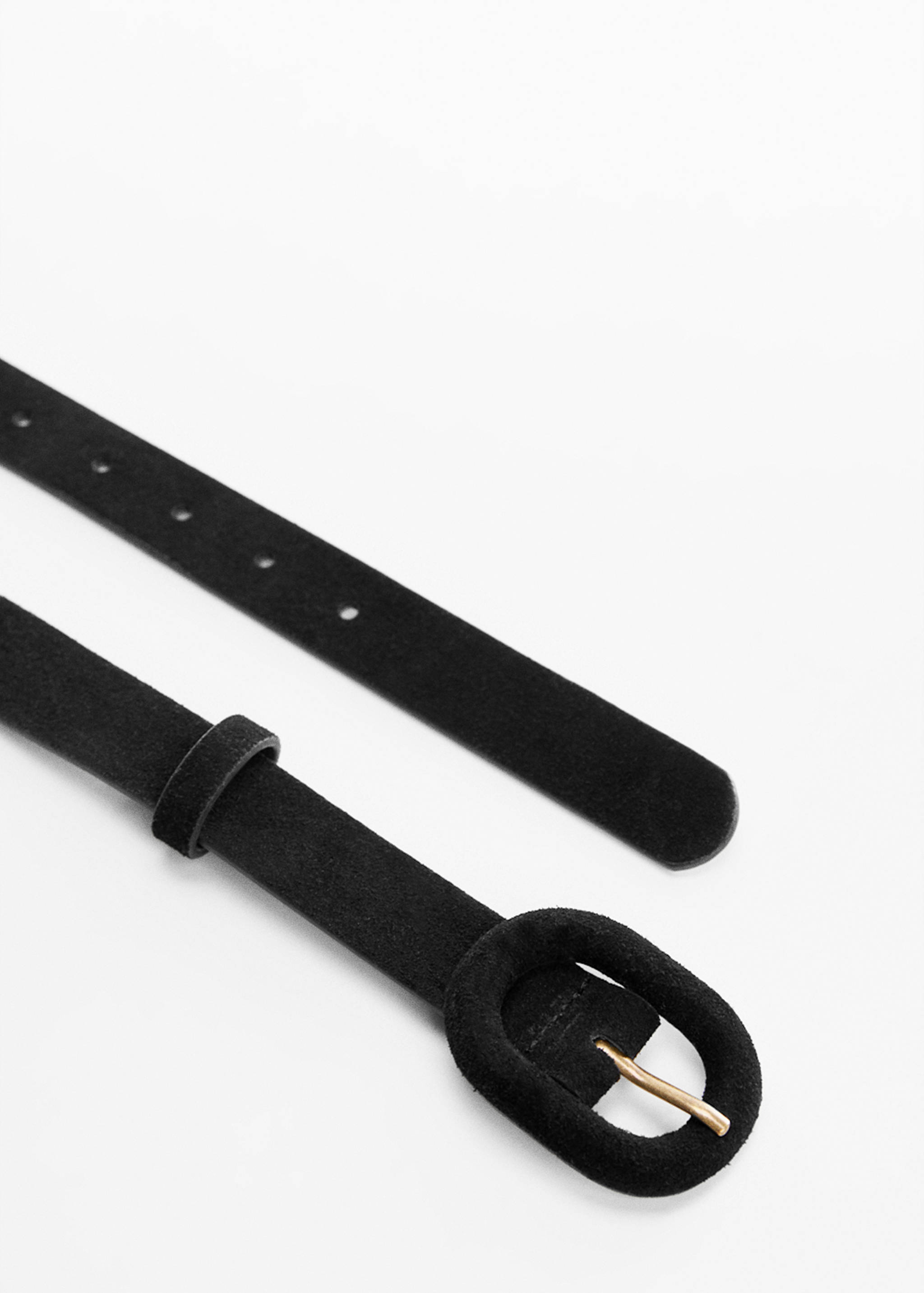 Ledergürtel mit breiter Schnalle - Mittlere Ansicht