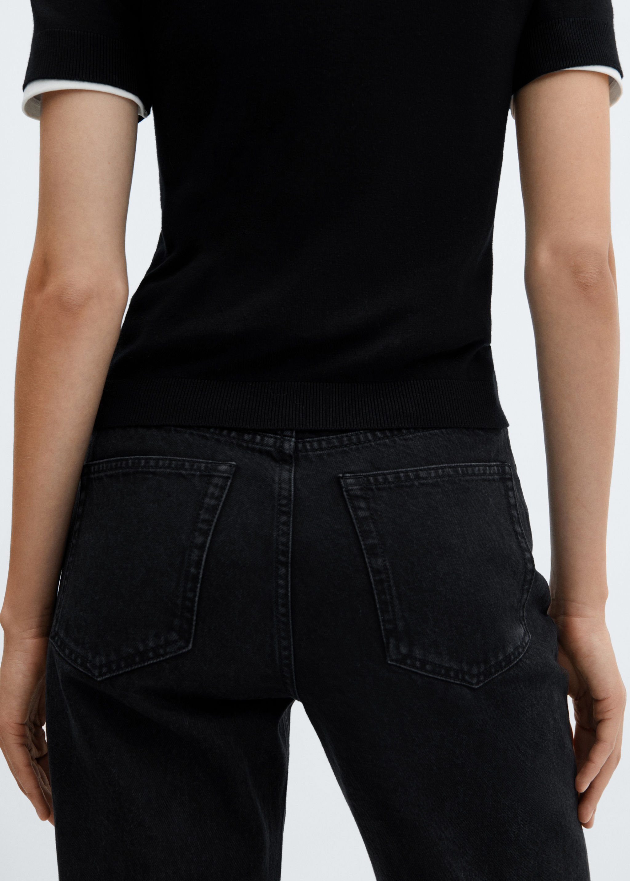 Wideleg mid-rise jeans - Details of the article 6