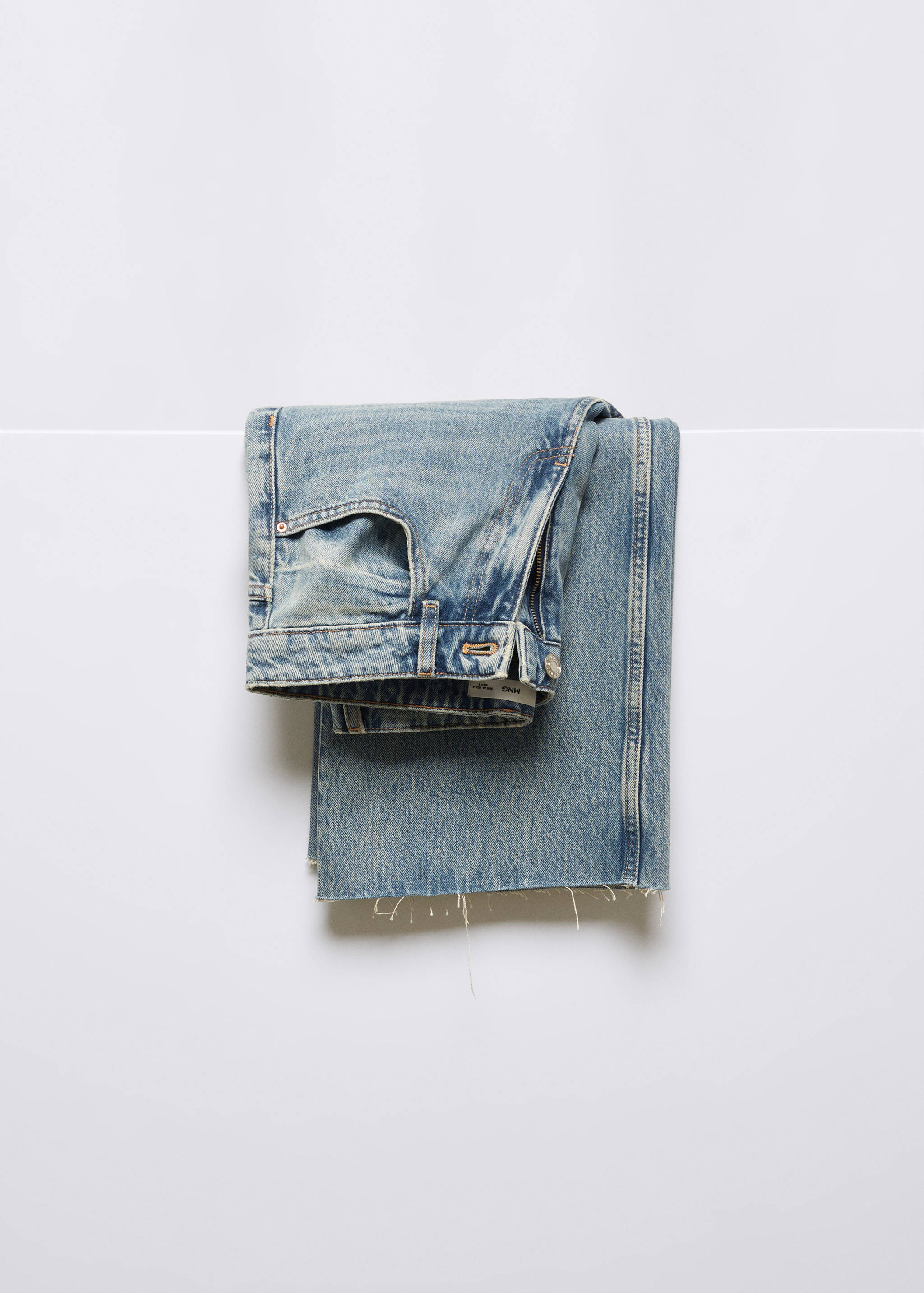 Decorative ripped wide leg jeans - Details of the article 8