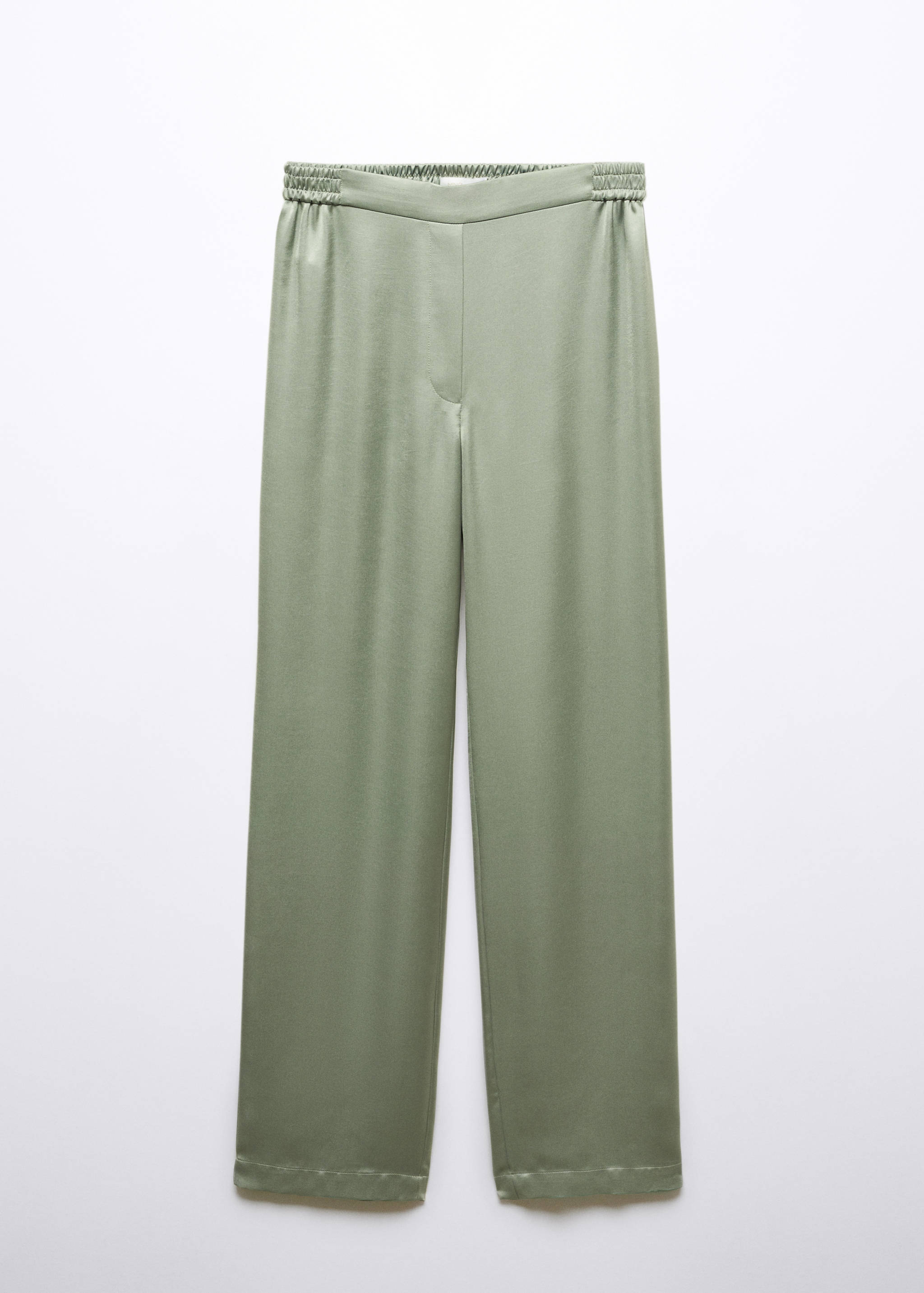 Satin trousers with elastic waist - Article without model