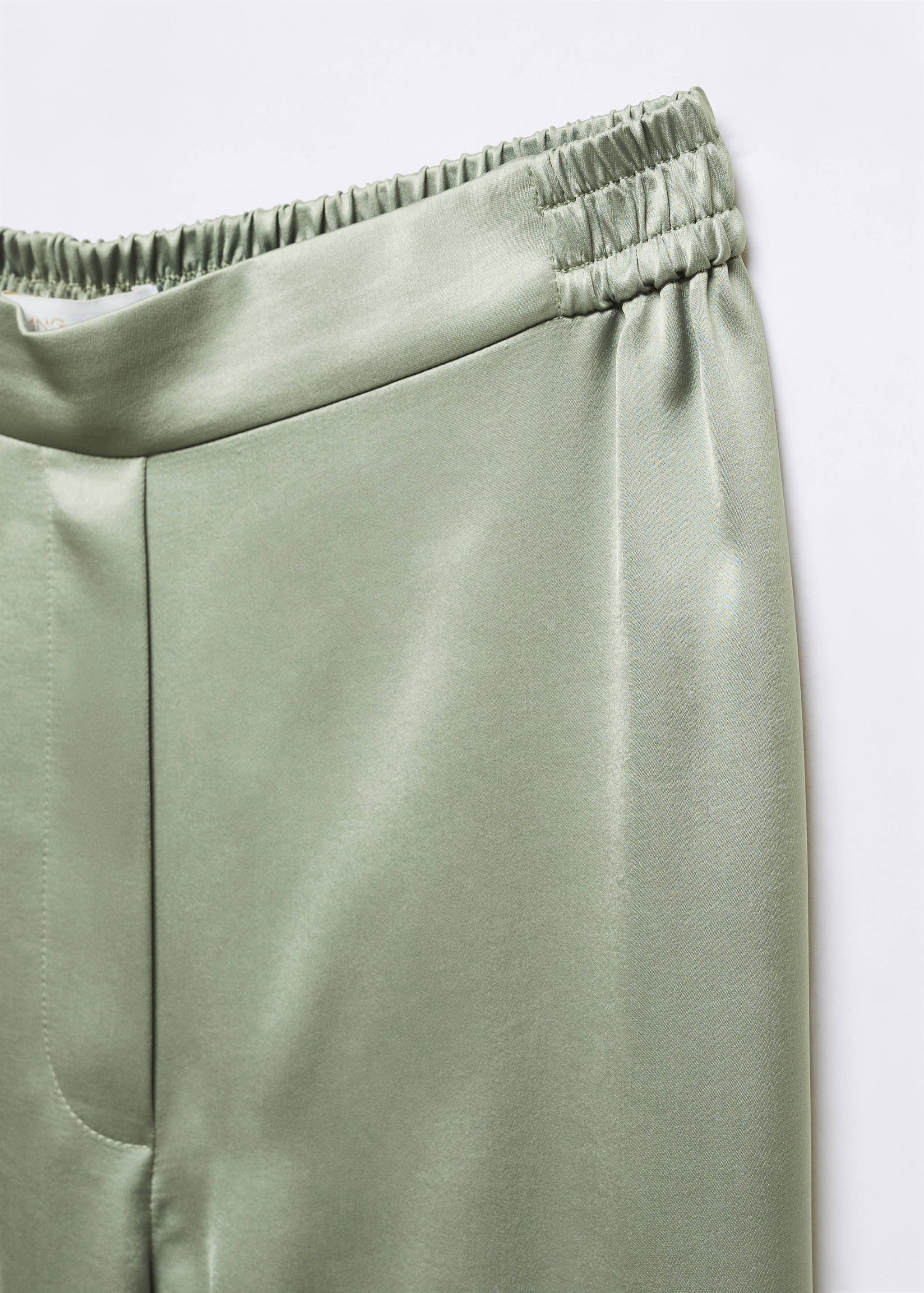 Satin trousers with elastic waist - Details of the article 8