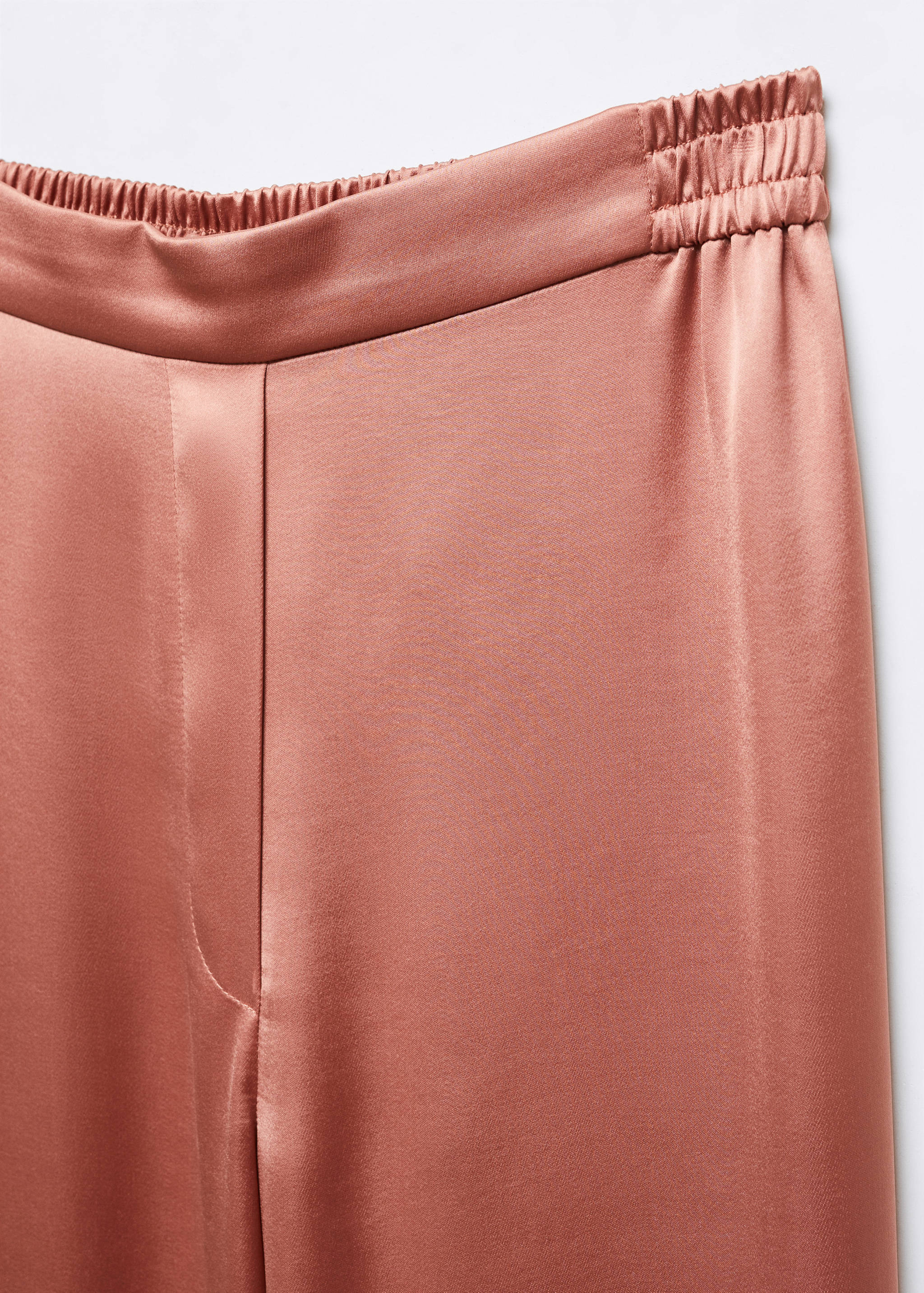 Satin trousers with elastic waist - Details of the article 8