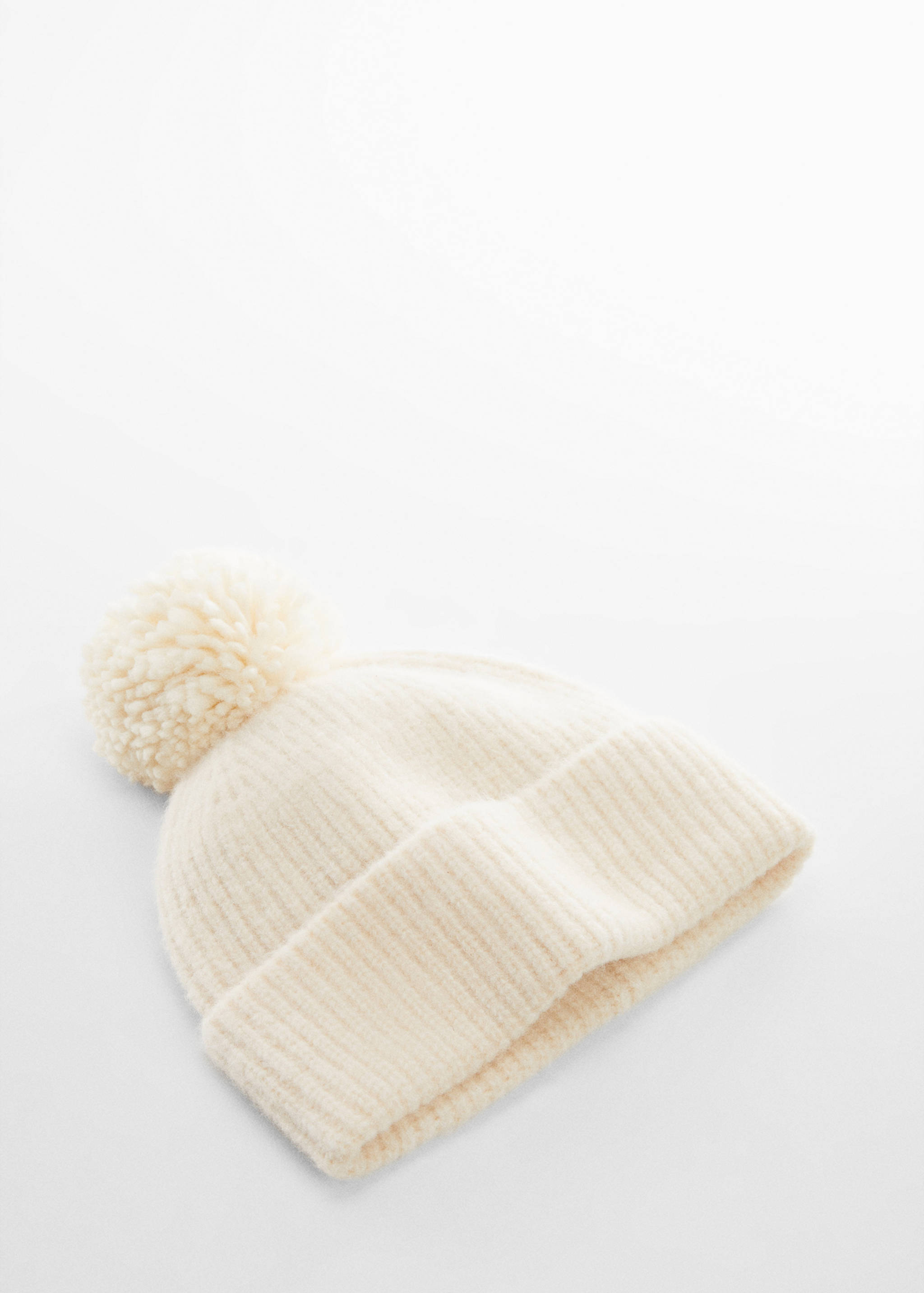 Pom pom cable-knit beanie - Medium plane