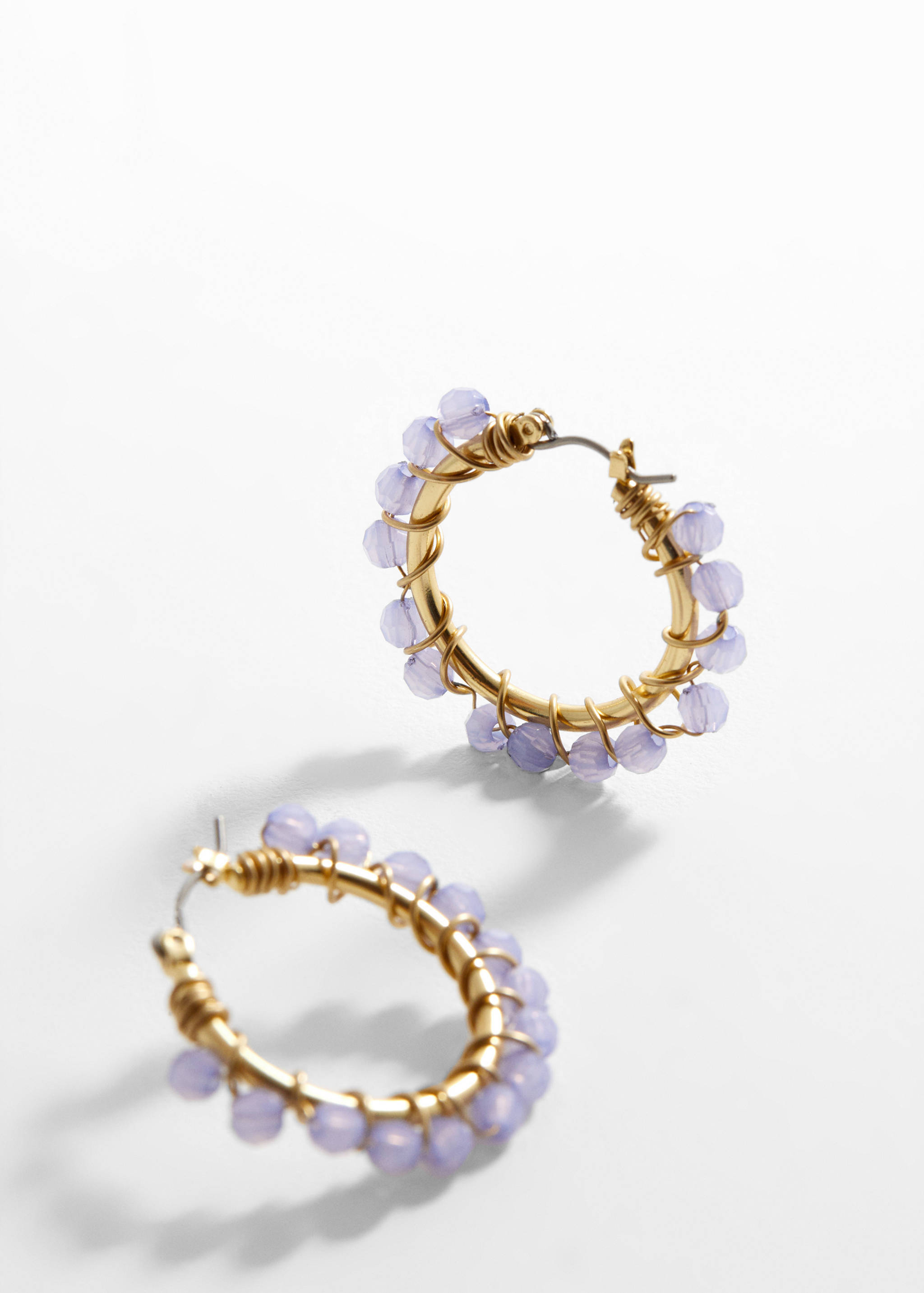 Bead loop earrings - Medium plane