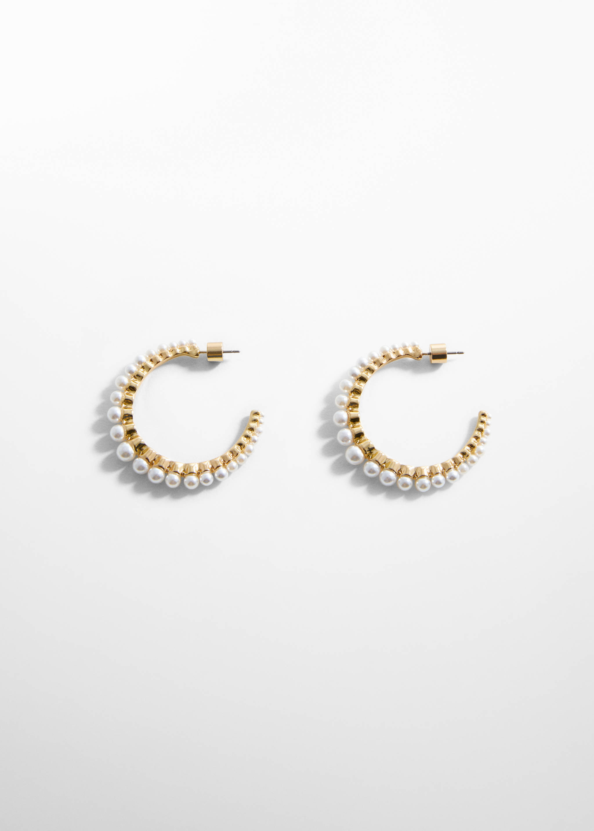 Pearl hoops earrings - Article without model