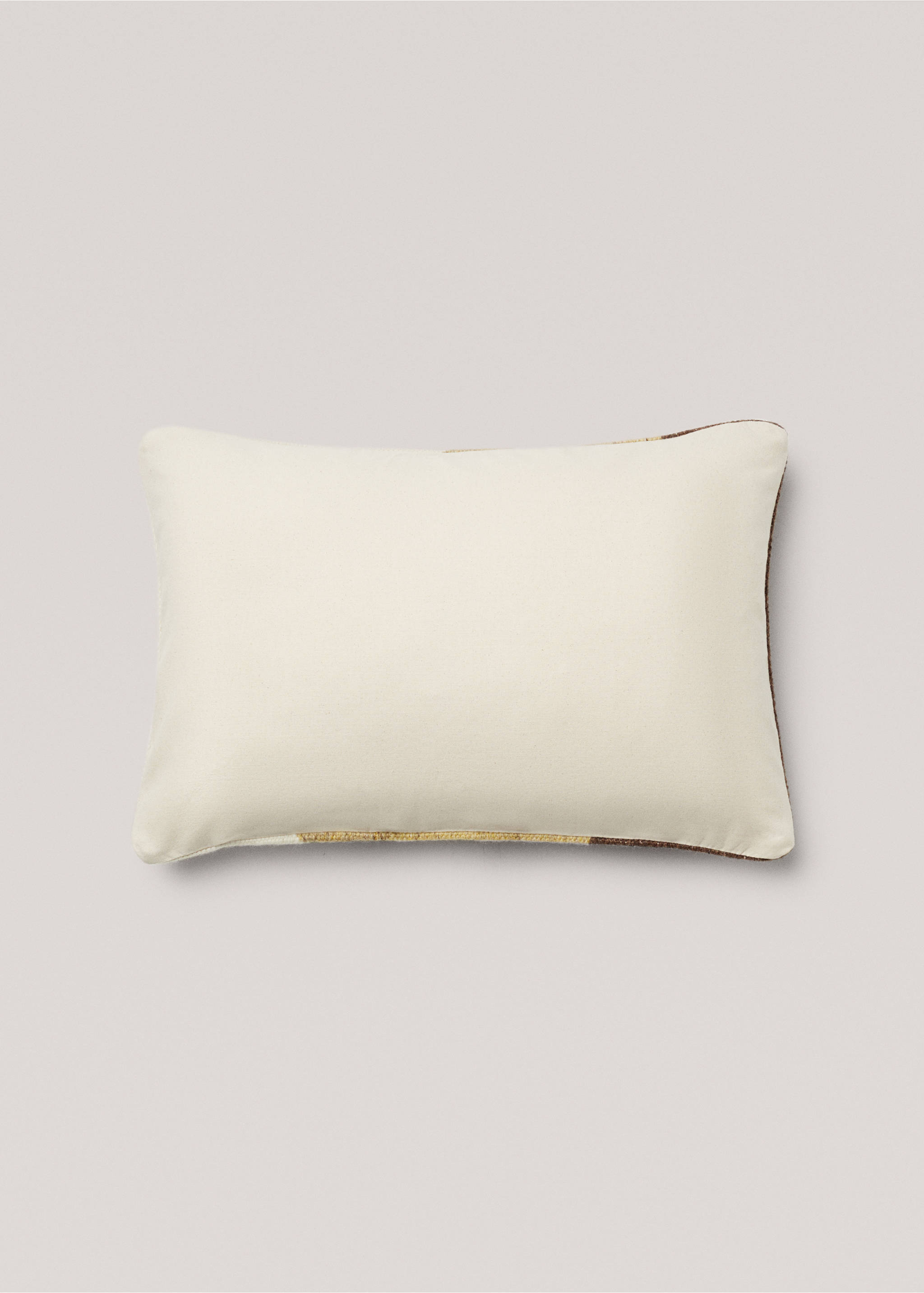 Housse de coussin 100 % coton ondes 40x60 cm - Détail de l'article 1, Beige. Ref: 57006025-00.