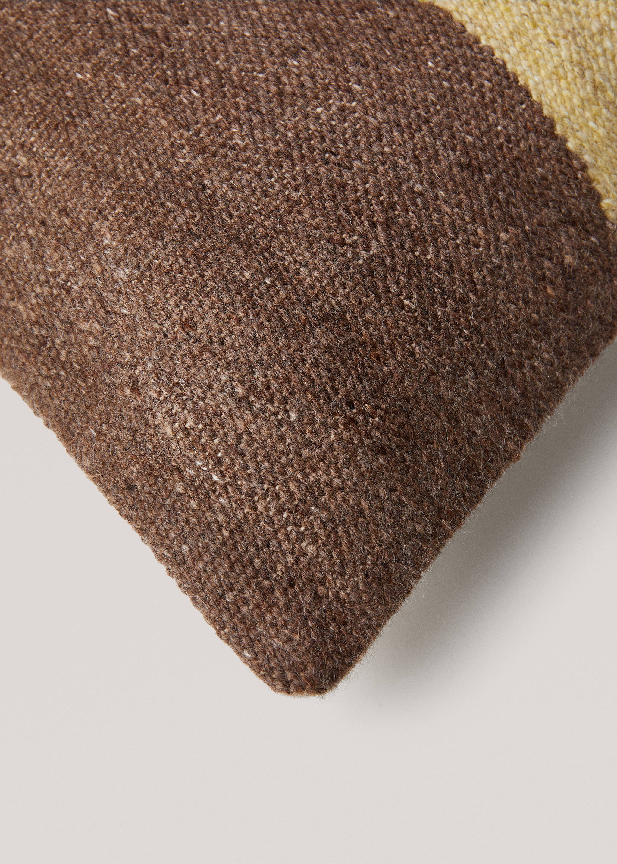 Housse de coussin 100 % coton ondes 40x60 cm - Détail de l'article 3, Beige. Ref: 57006025-00.