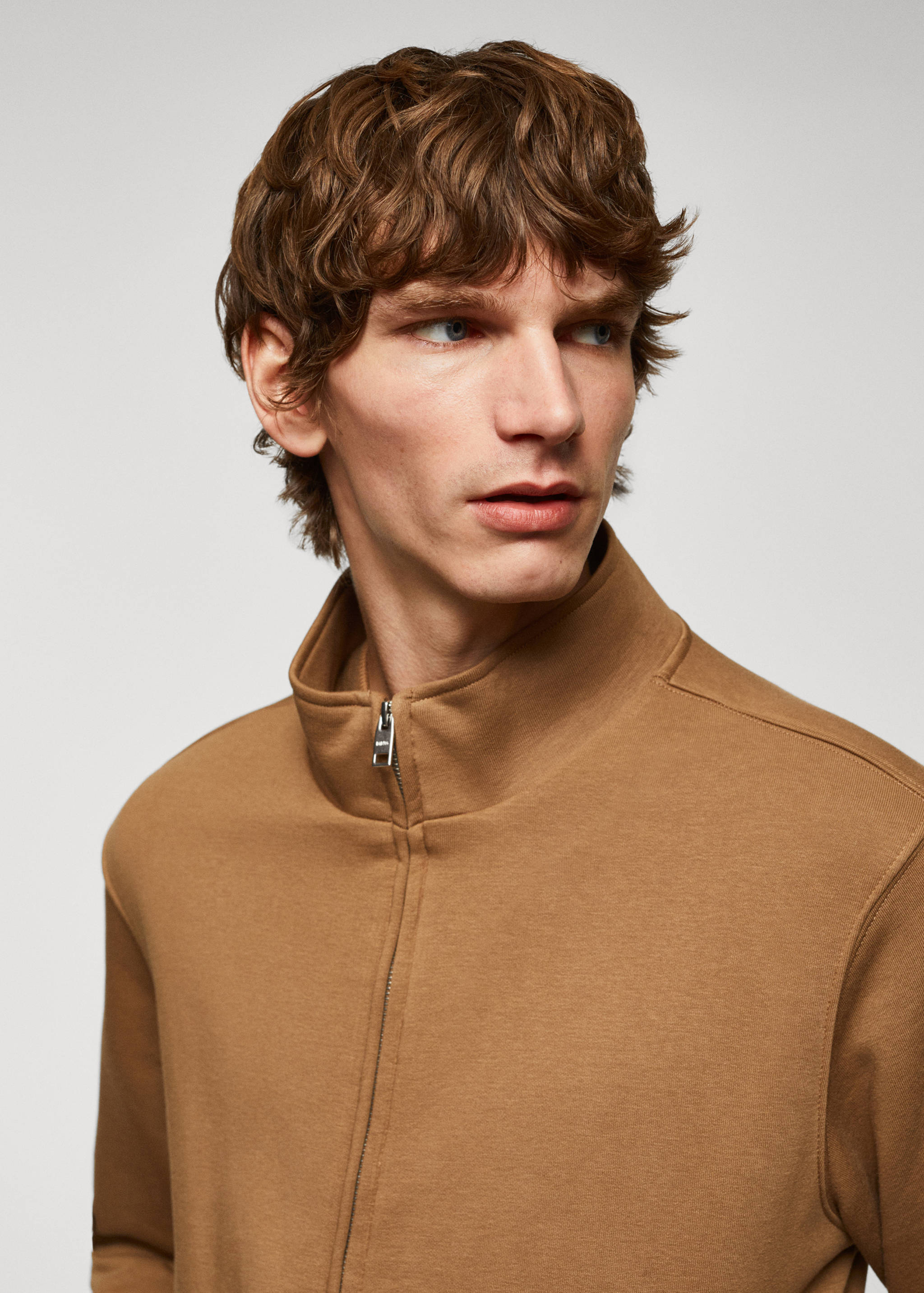 Zipper cotton sweater - Details of the article 1