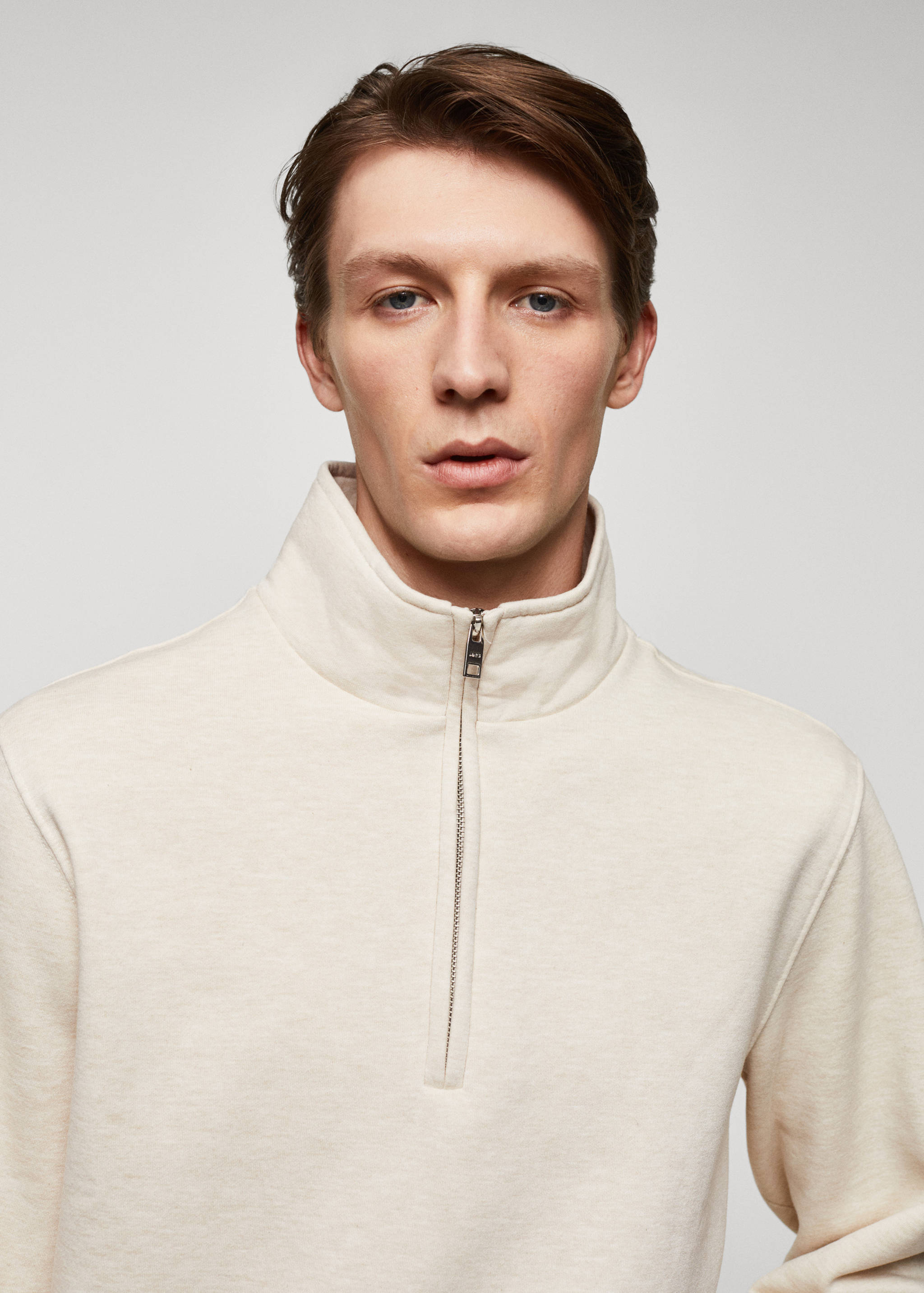 Sweat-shirt coton col zippé - Détail de l'article 1