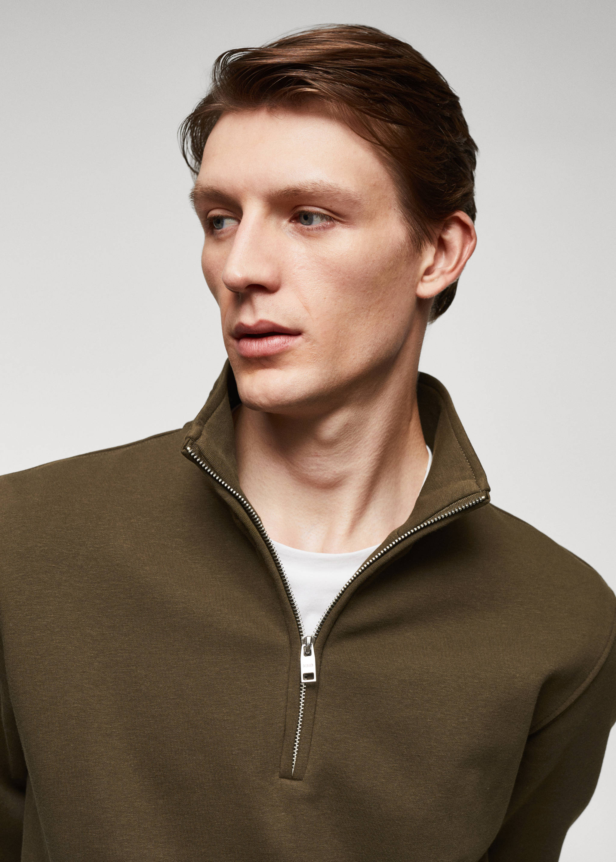 Sweat-shirt coton col zippé - Détail de l'article 1