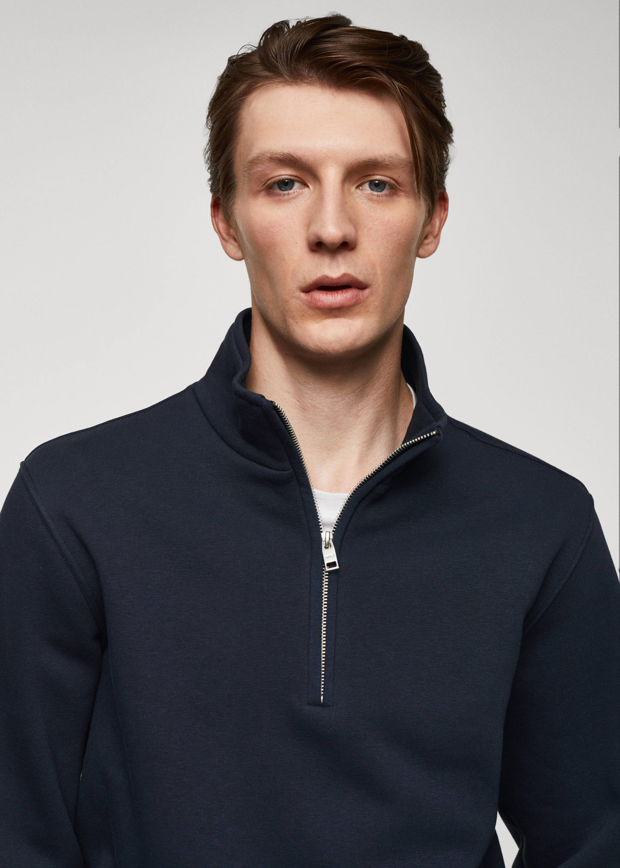 Sweat-shirt coton col zippé - Détail de l'article 1