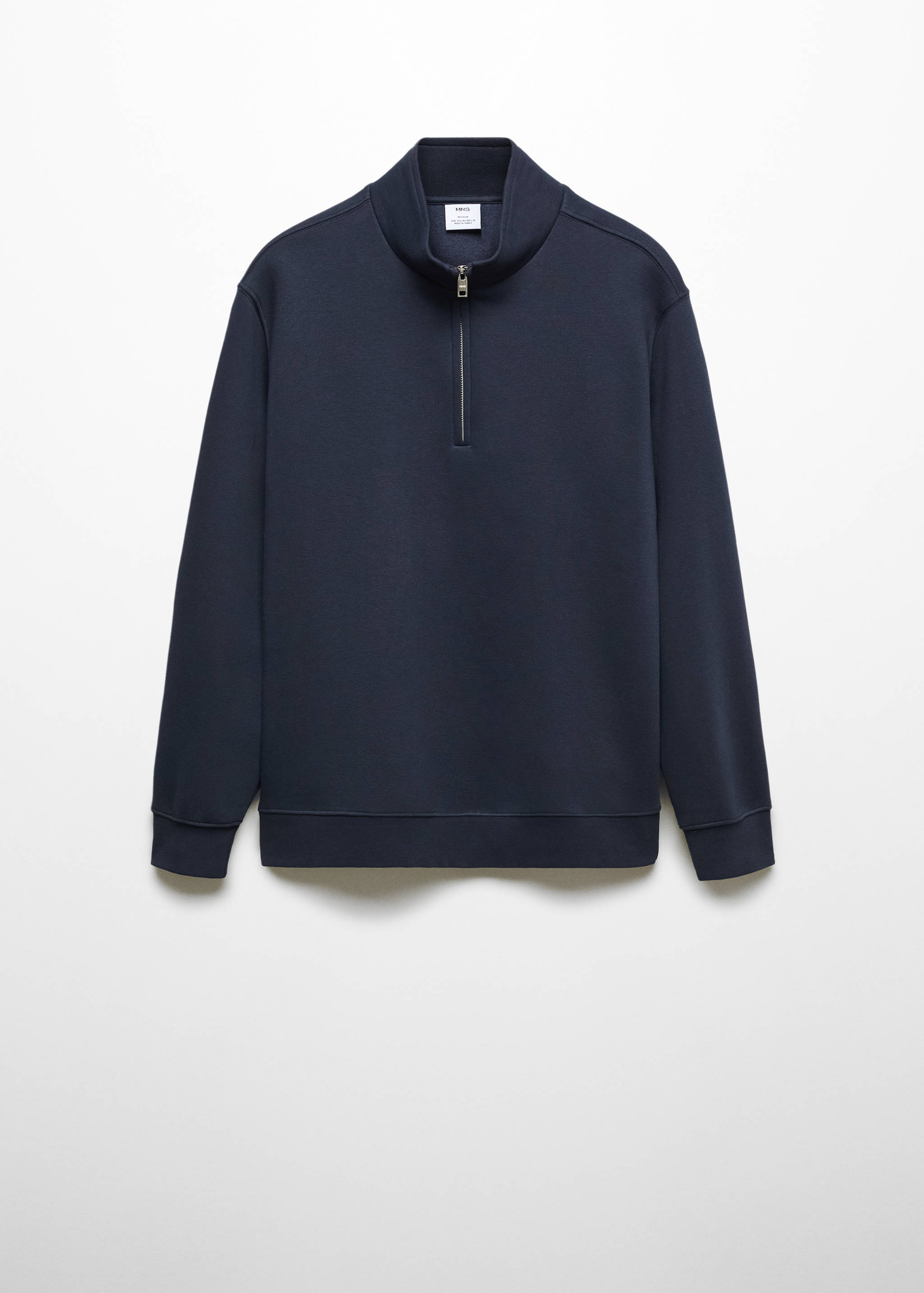 Cotton sweatshirt with zipper neck - Article without model