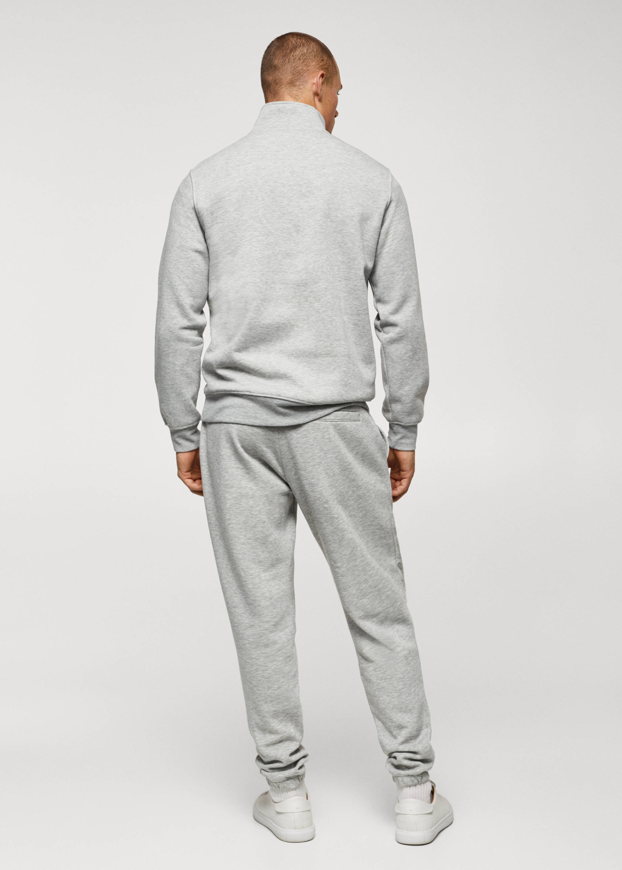 Sweat-shirt coton col zippé - Verso de l’article