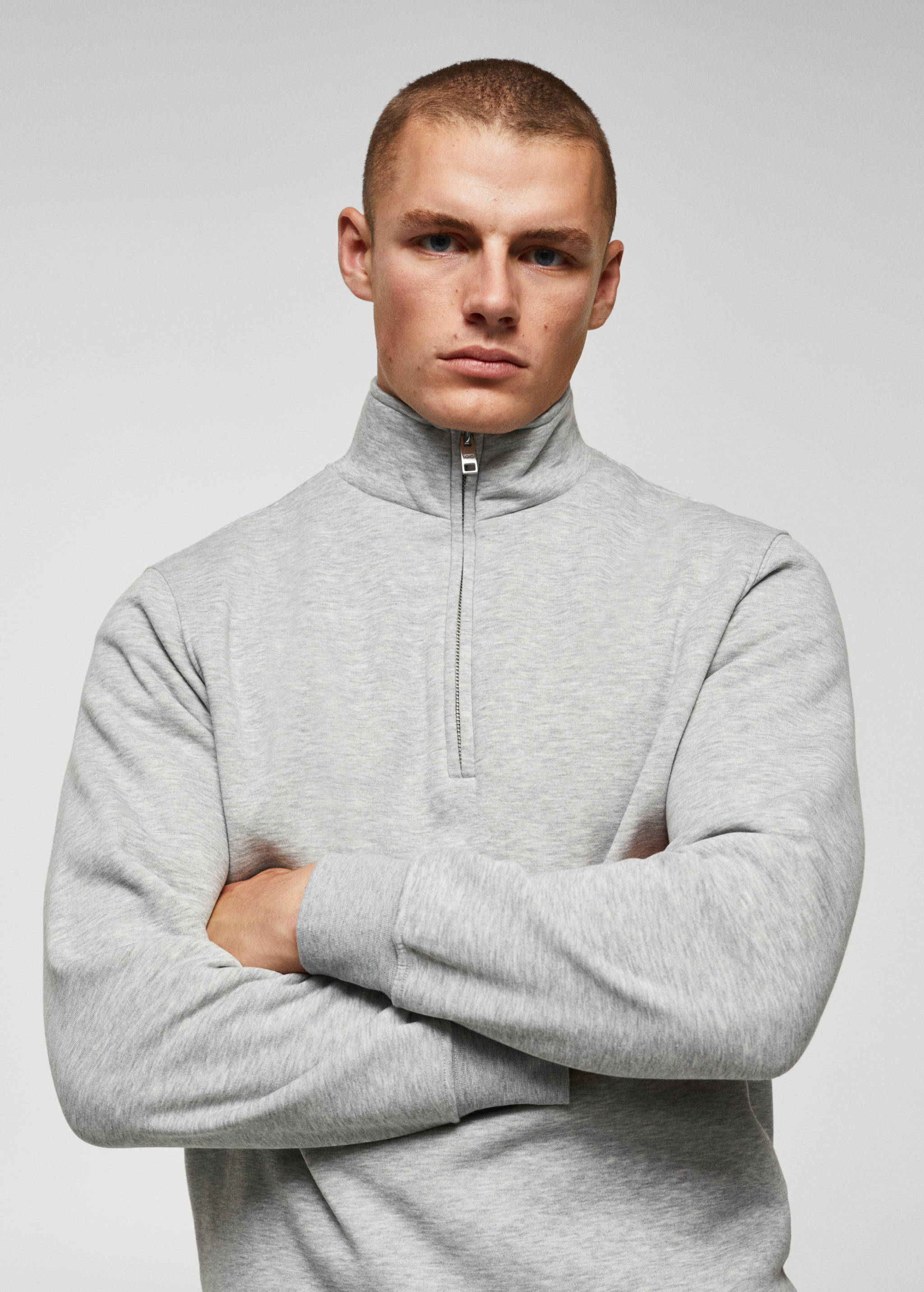 Sweat-shirt coton col zippé - Détail de l'article 1