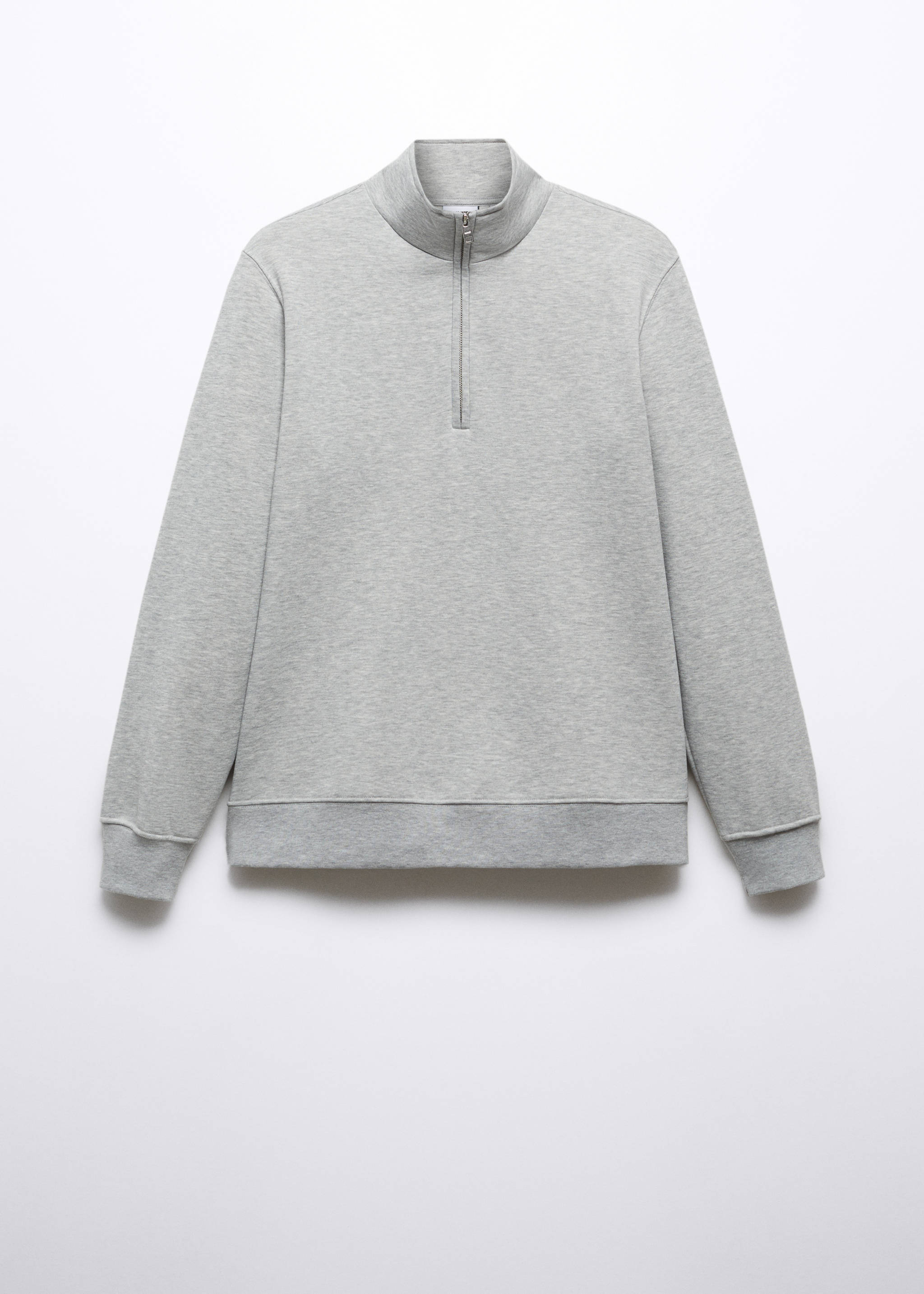 Cotton sweatshirt with zipper neck - Article without model