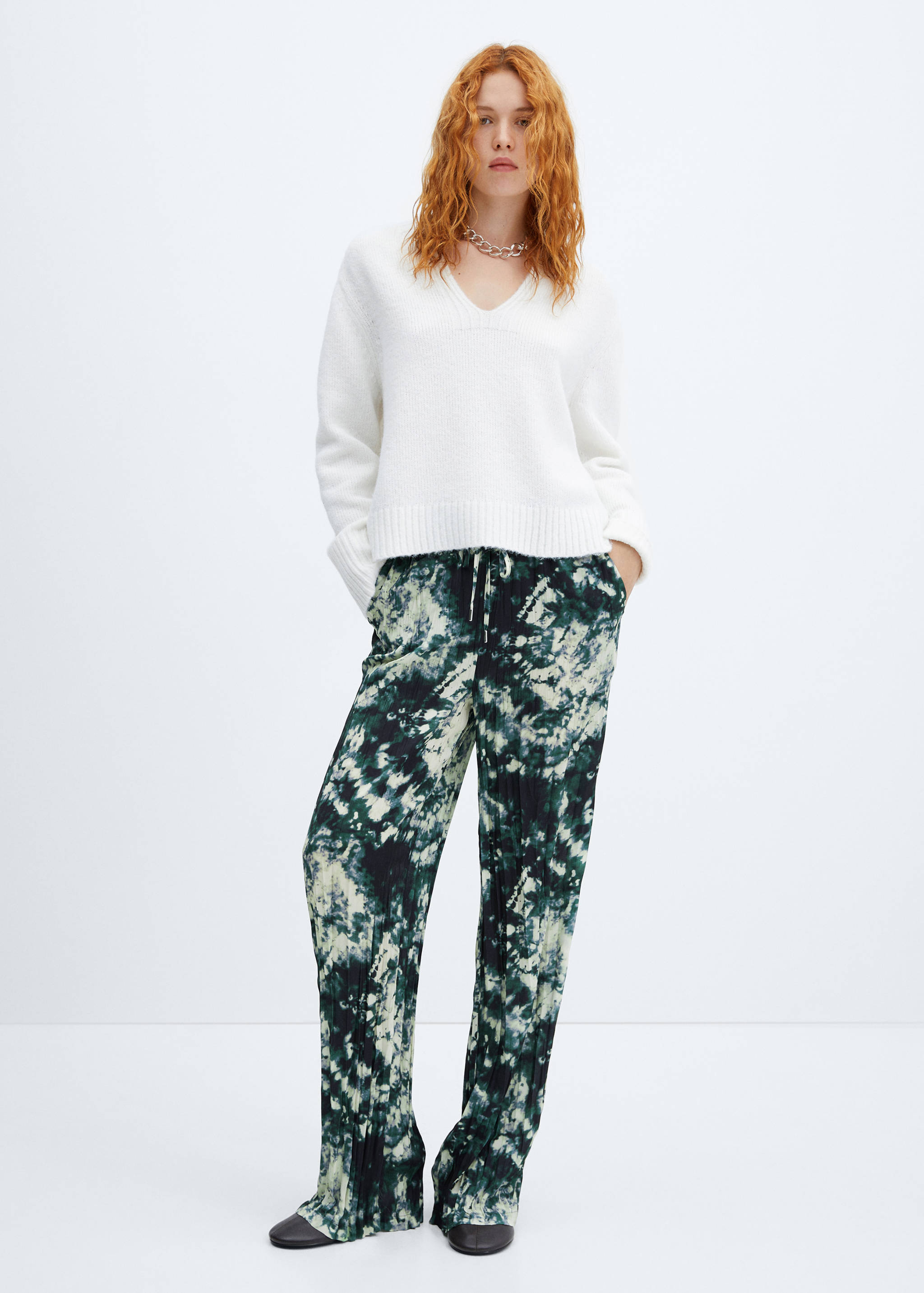 Pantaloni tie dye plissettati - Piano generale