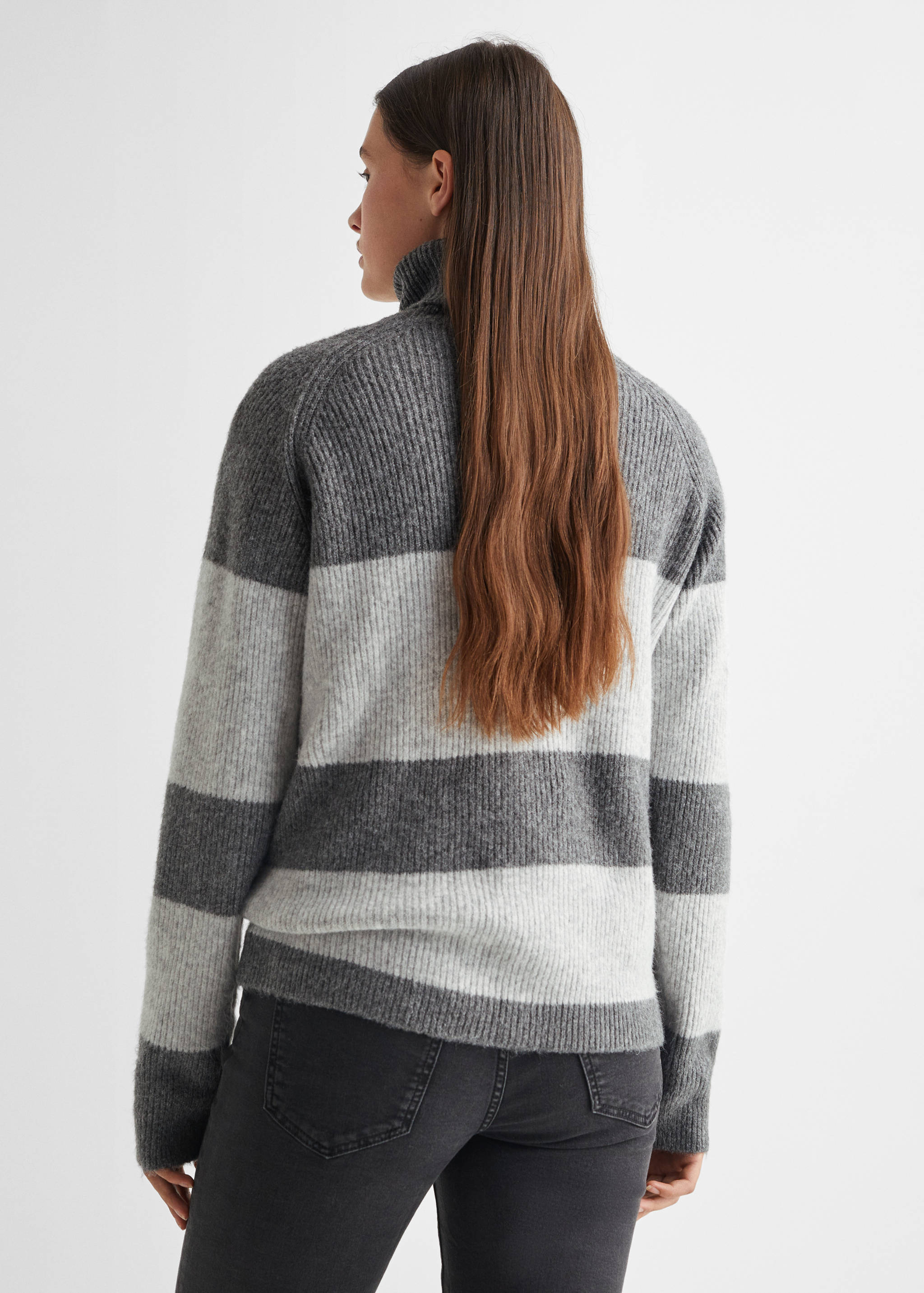 Jersey rayas cuello alto - Reverso del artículo