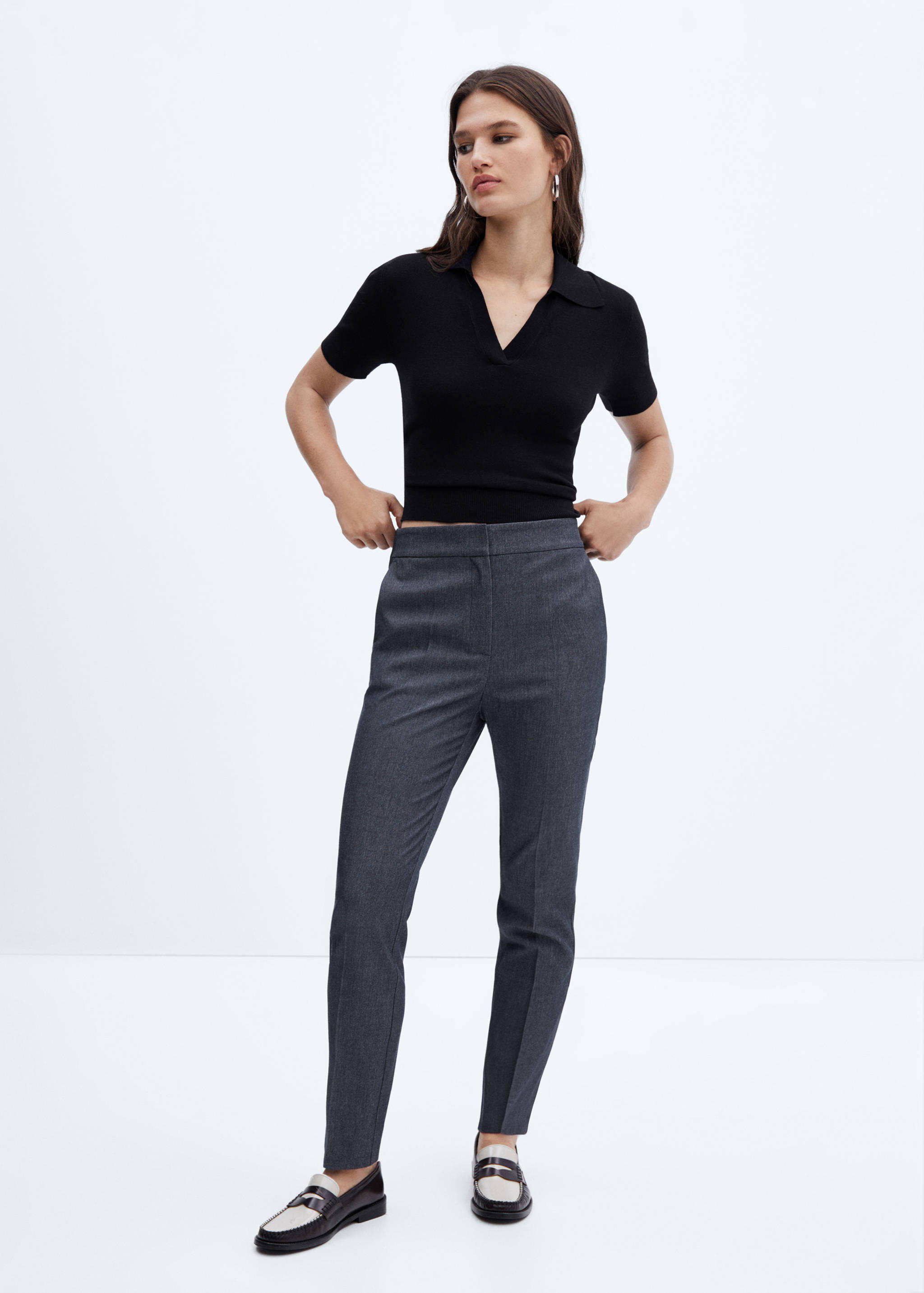 Mid-rise skinny trousers - General plane