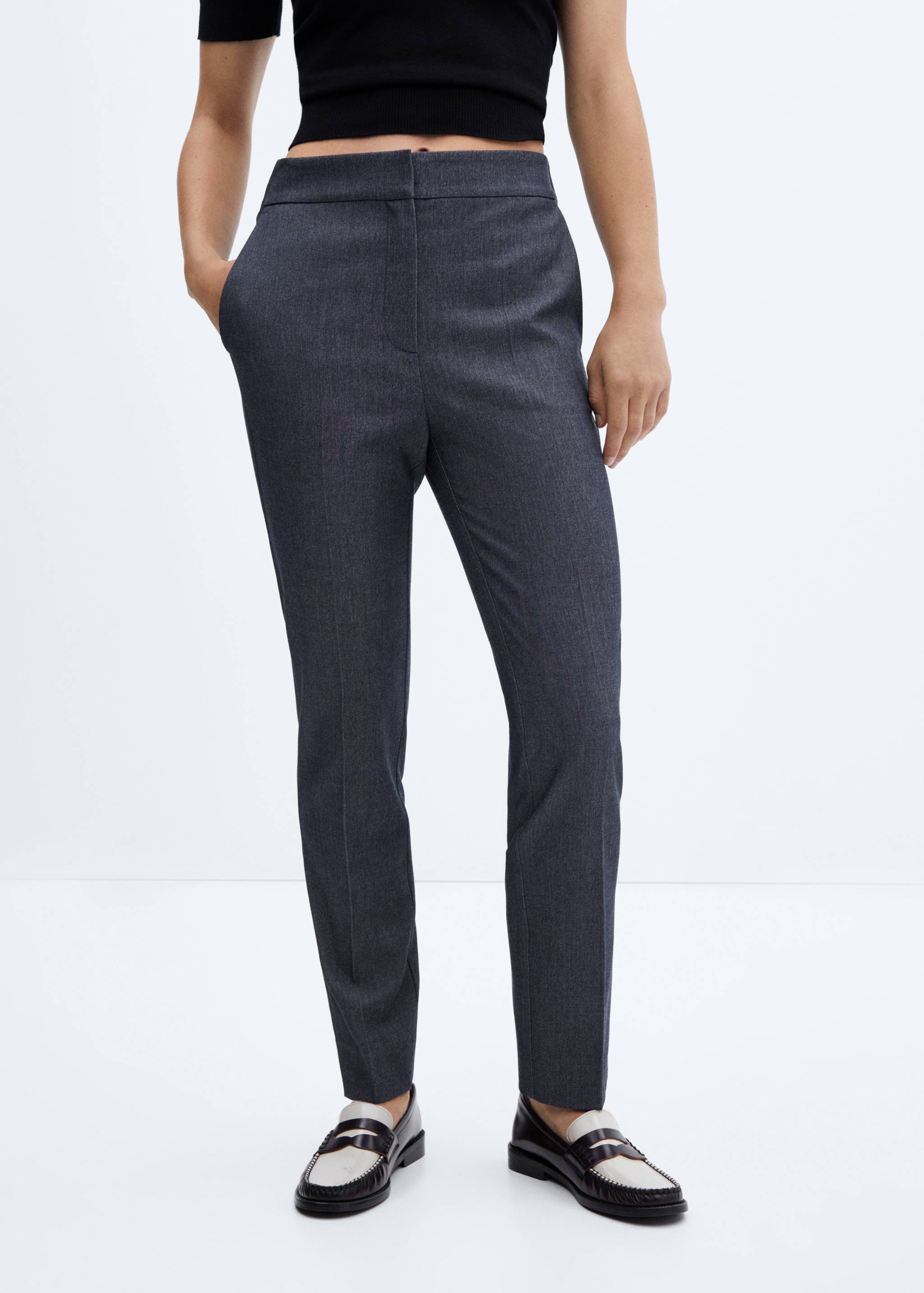 Mid-rise skinny trousers - Medium plane