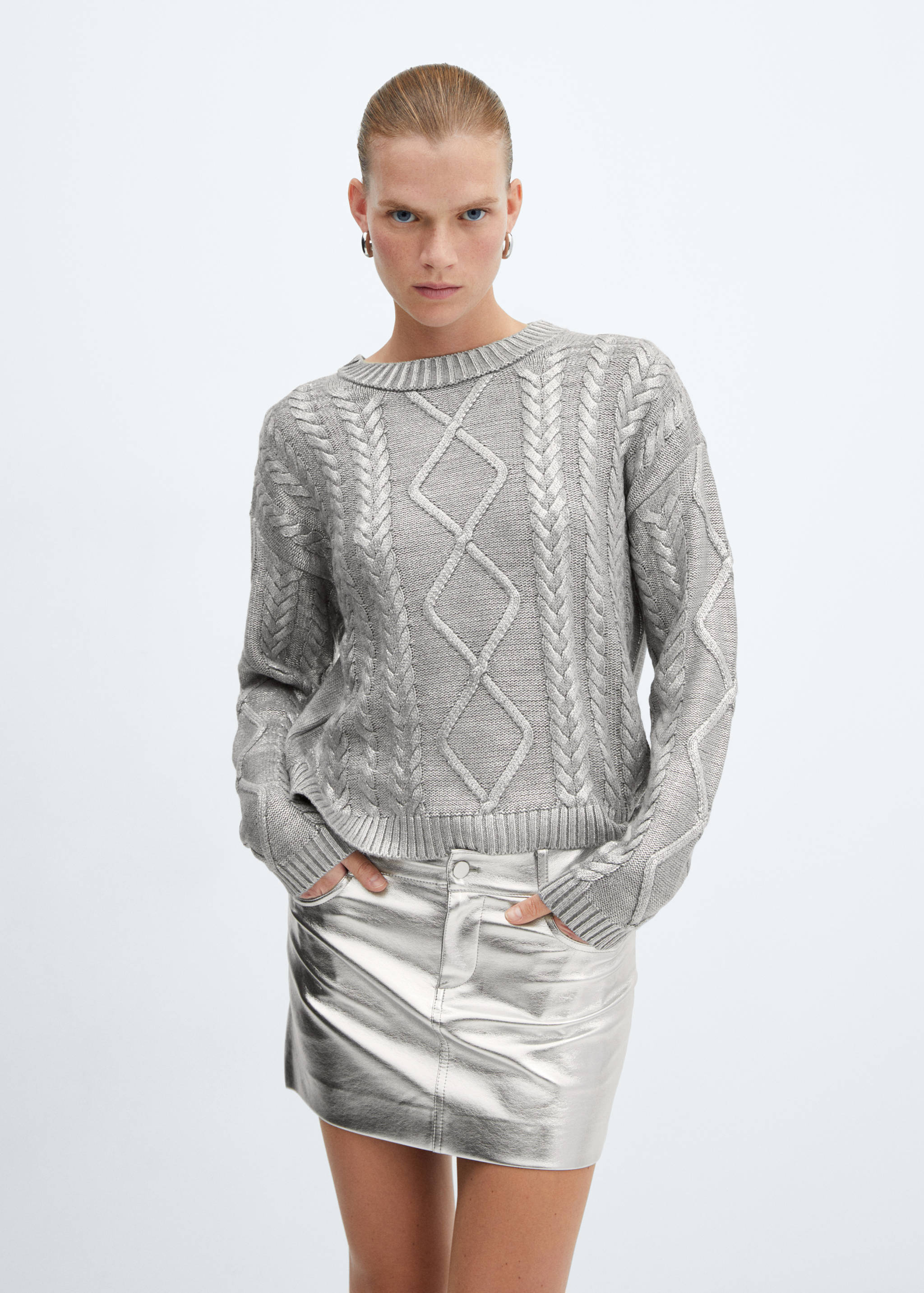 Pull-over torsadé foil - Plan moyen