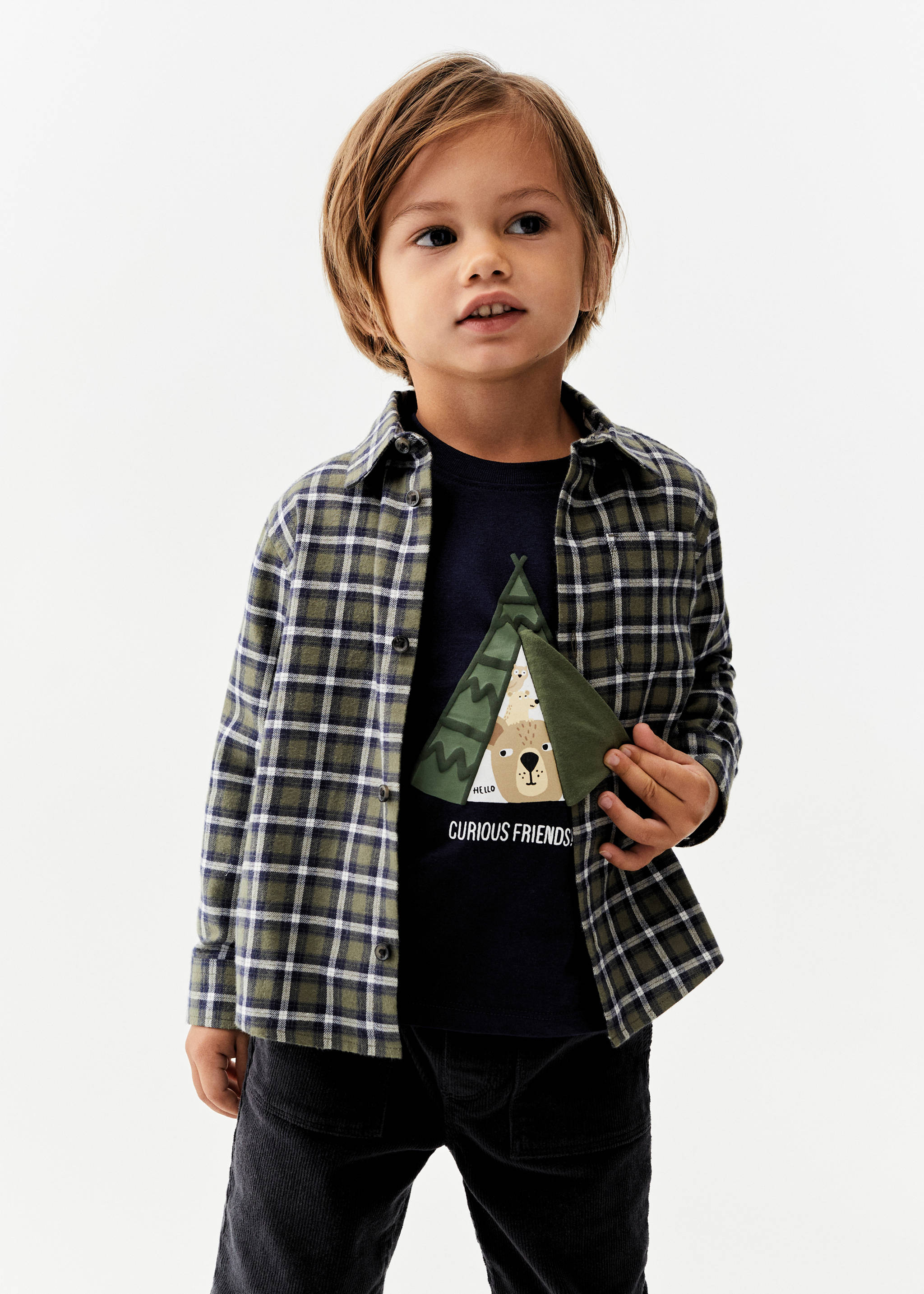 T-shirt coton imprimé - Plan moyen