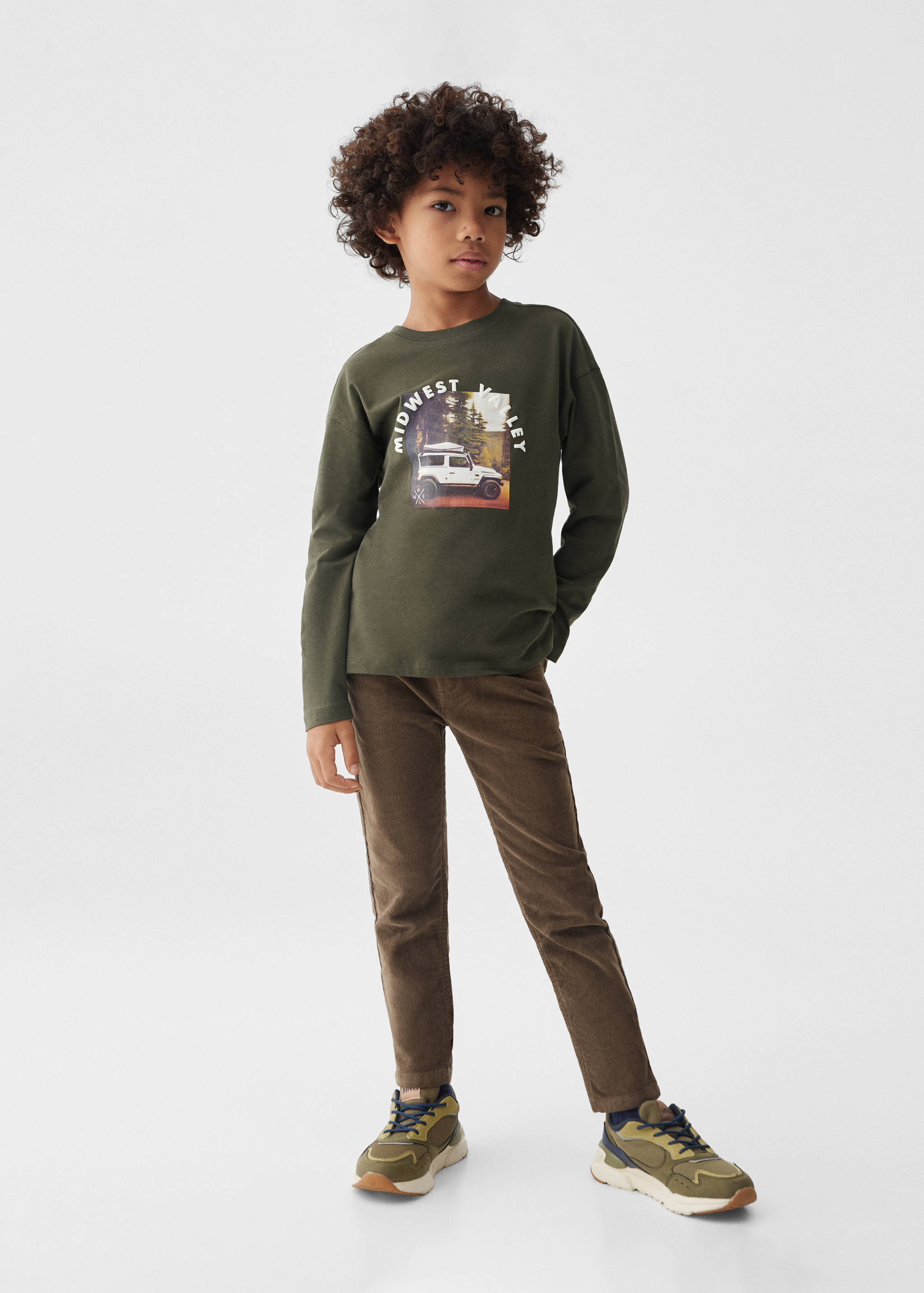 Printed cotton-blend T-shirt - General plane