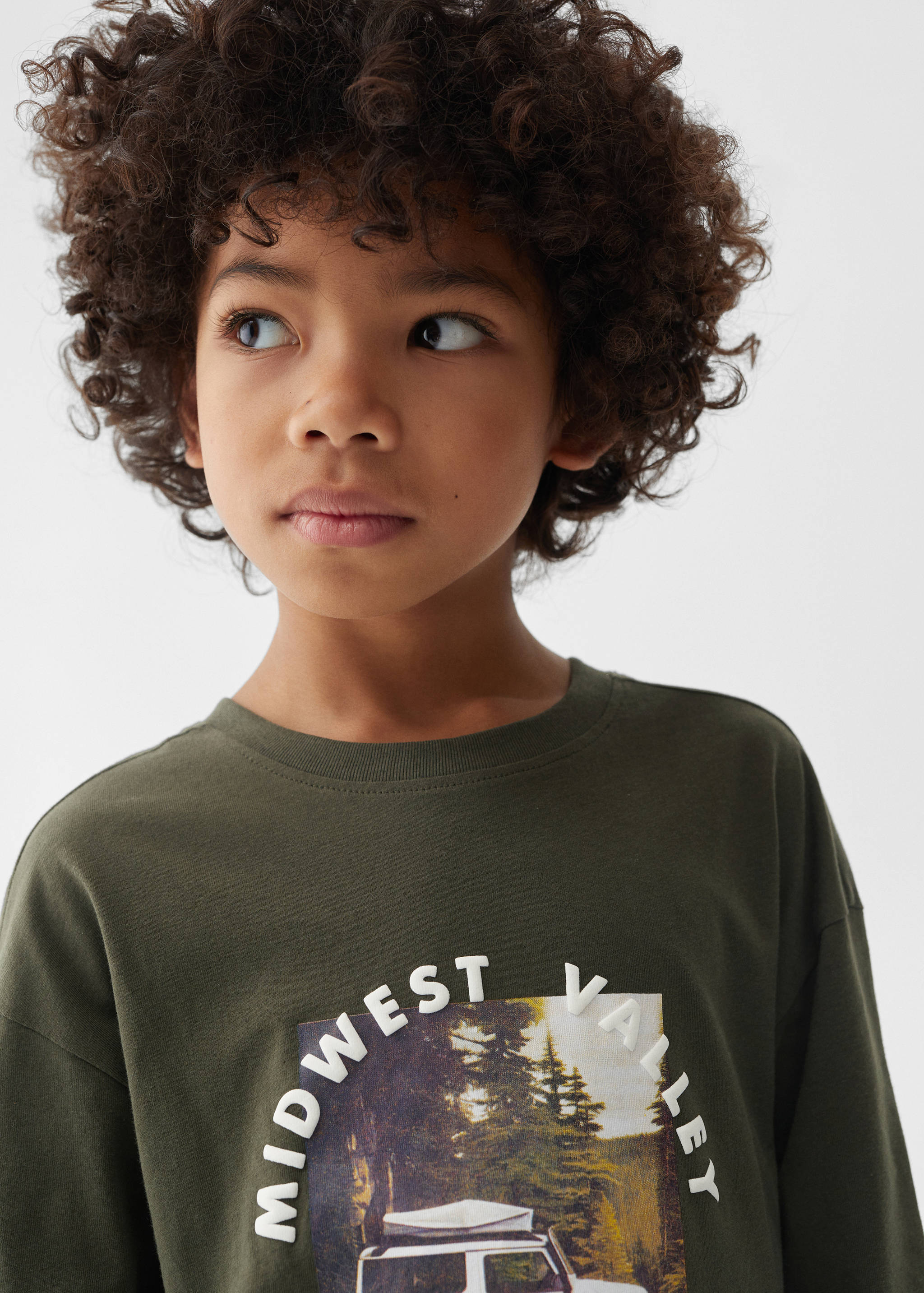 Printed cotton-blend T-shirt - Details of the article 1