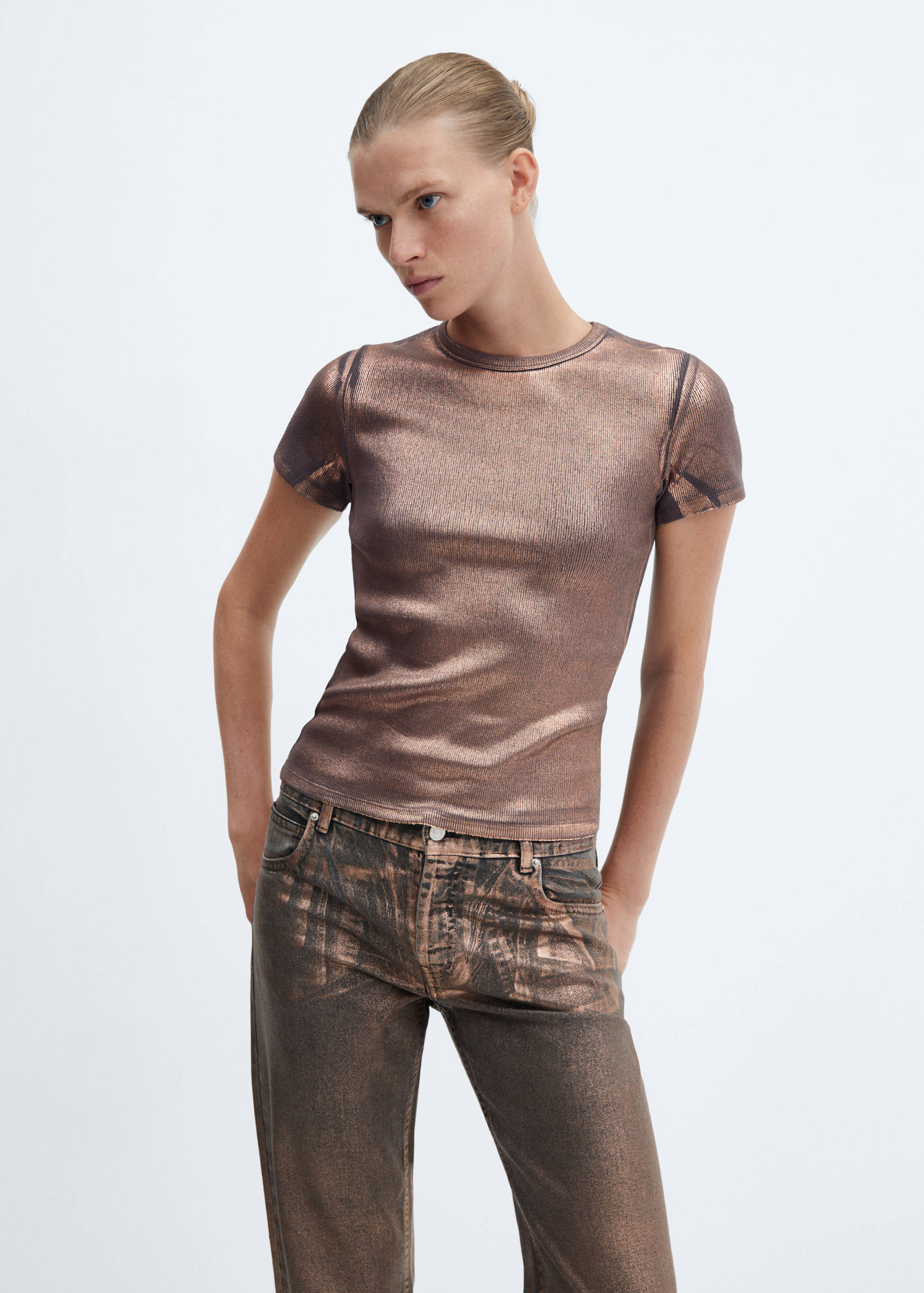 Foil short-sleeved t-shirt - Medium plane