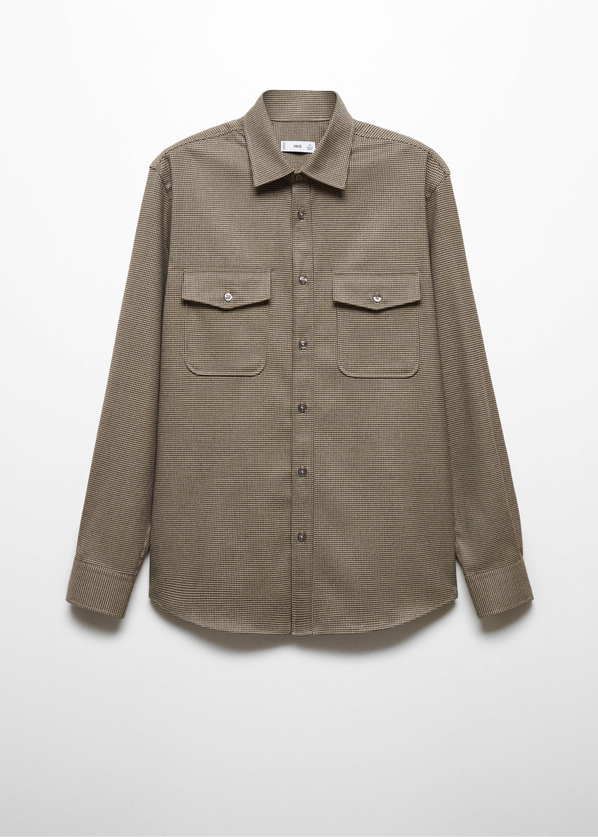 Pocketed cotton overshirt - Article without model, Beige. Ref: 57007714-00.