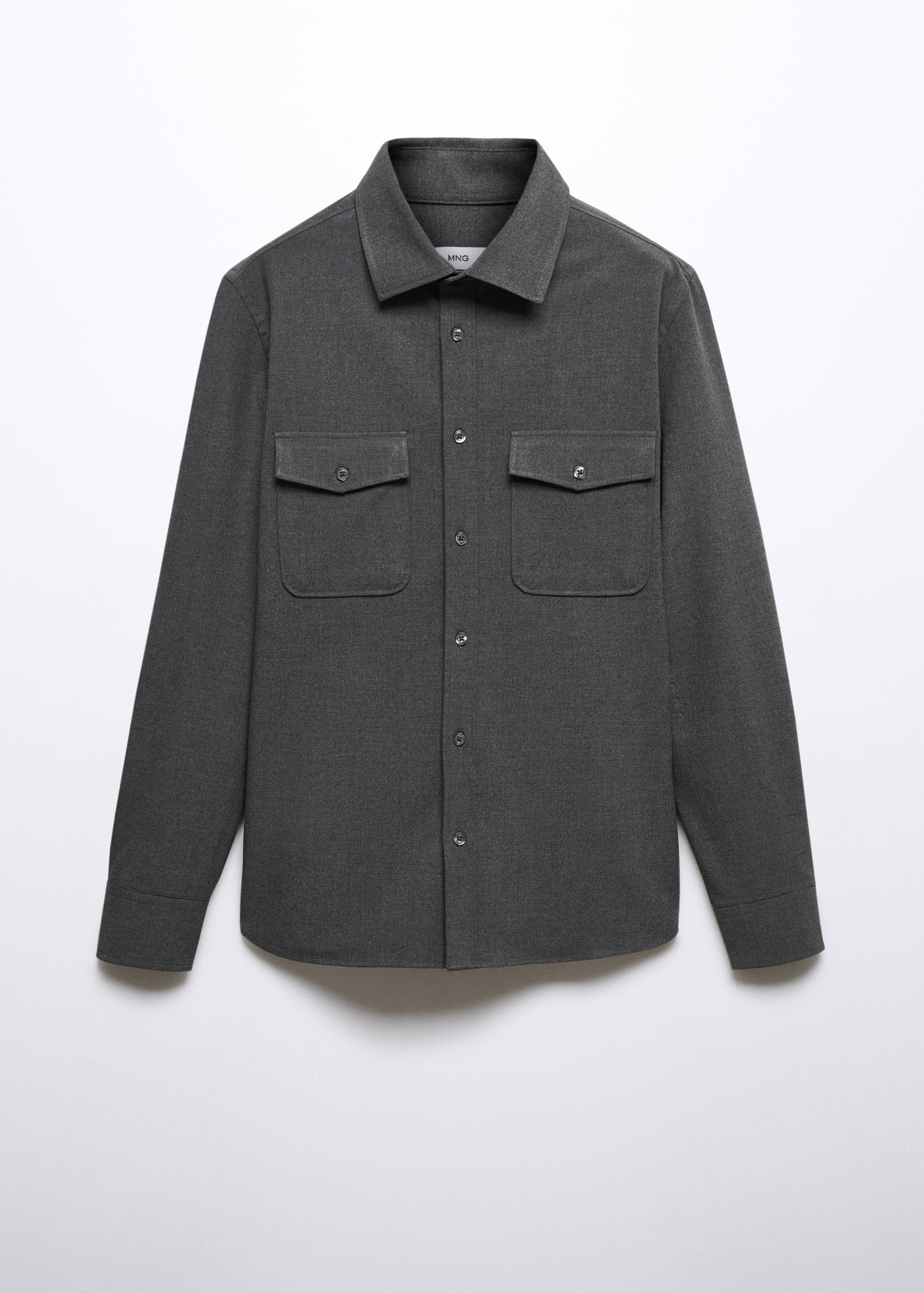 Pocketed cotton overshirt - Article without model