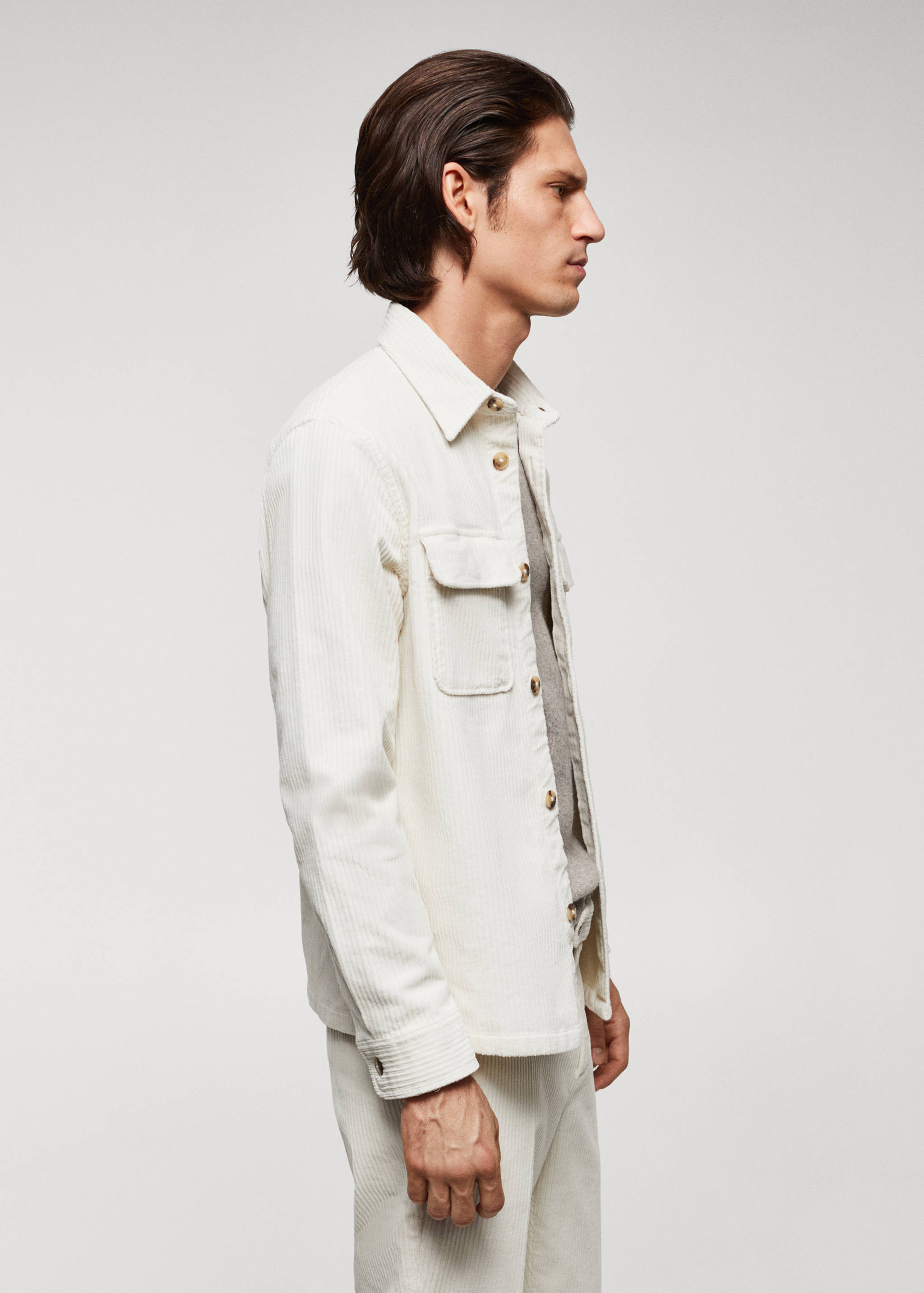Corduroy pockets overshirt - Details of the article 2