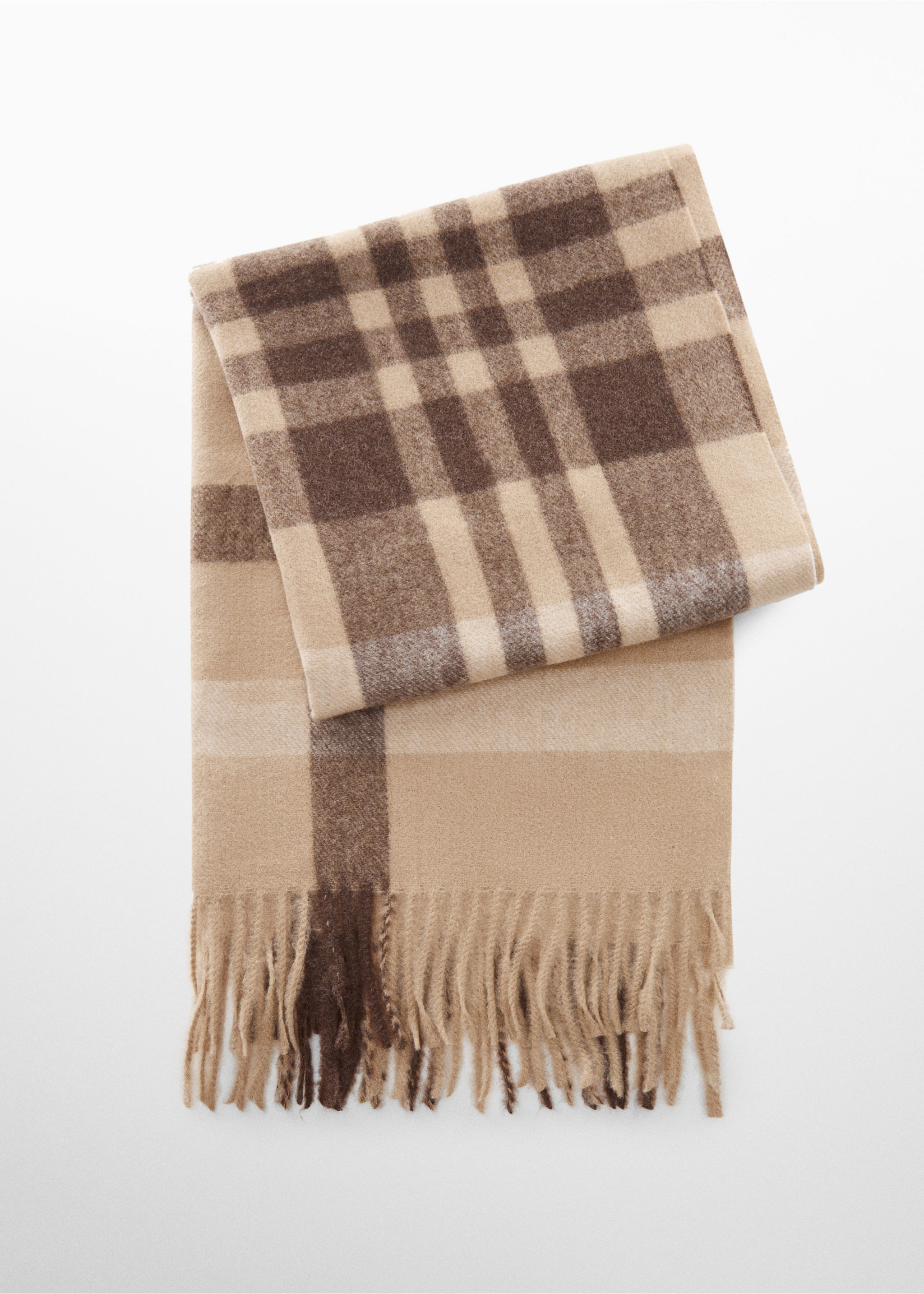 Fringed check scarf - Article without model