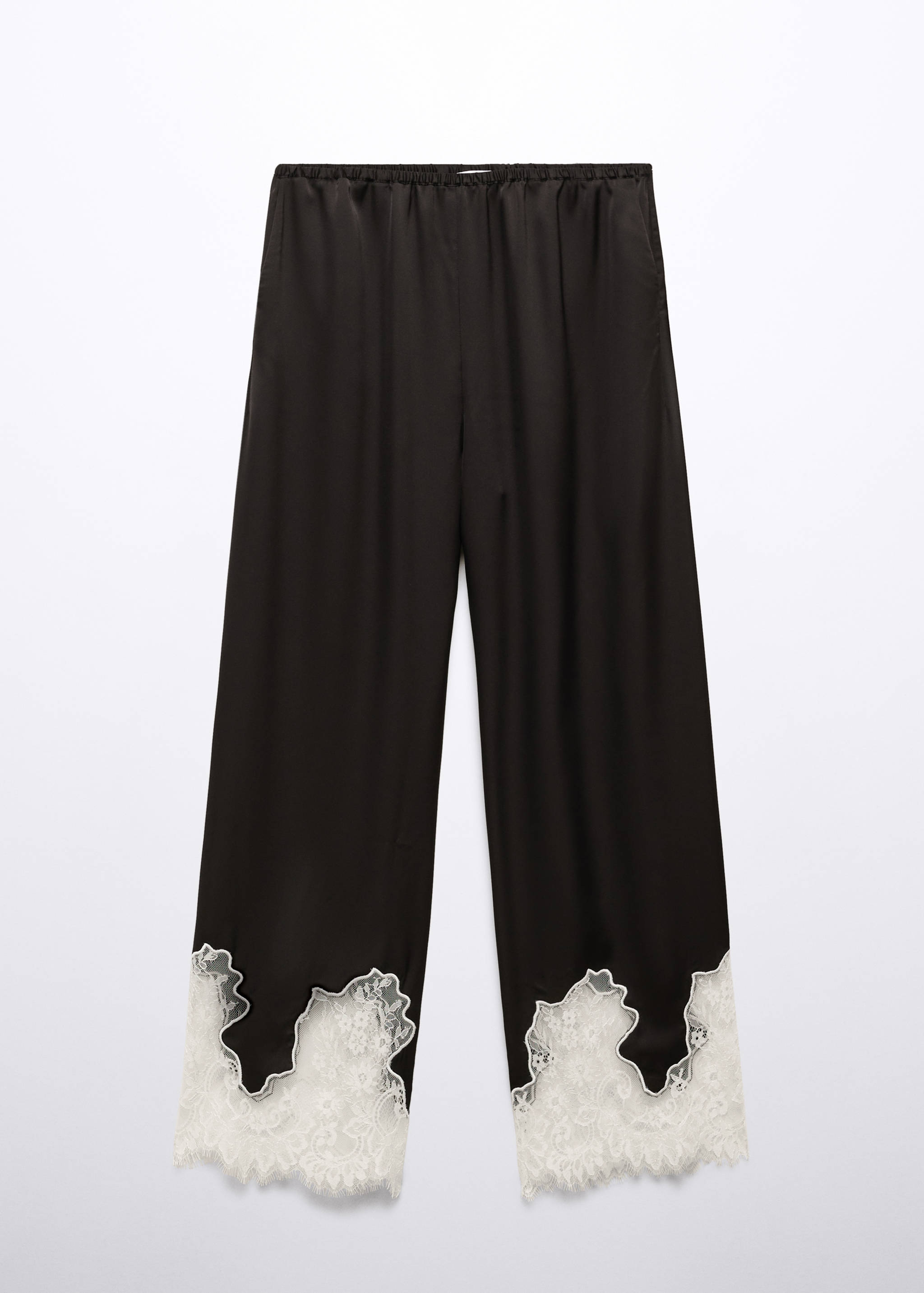 Trousers with lace hem detail - Article without model