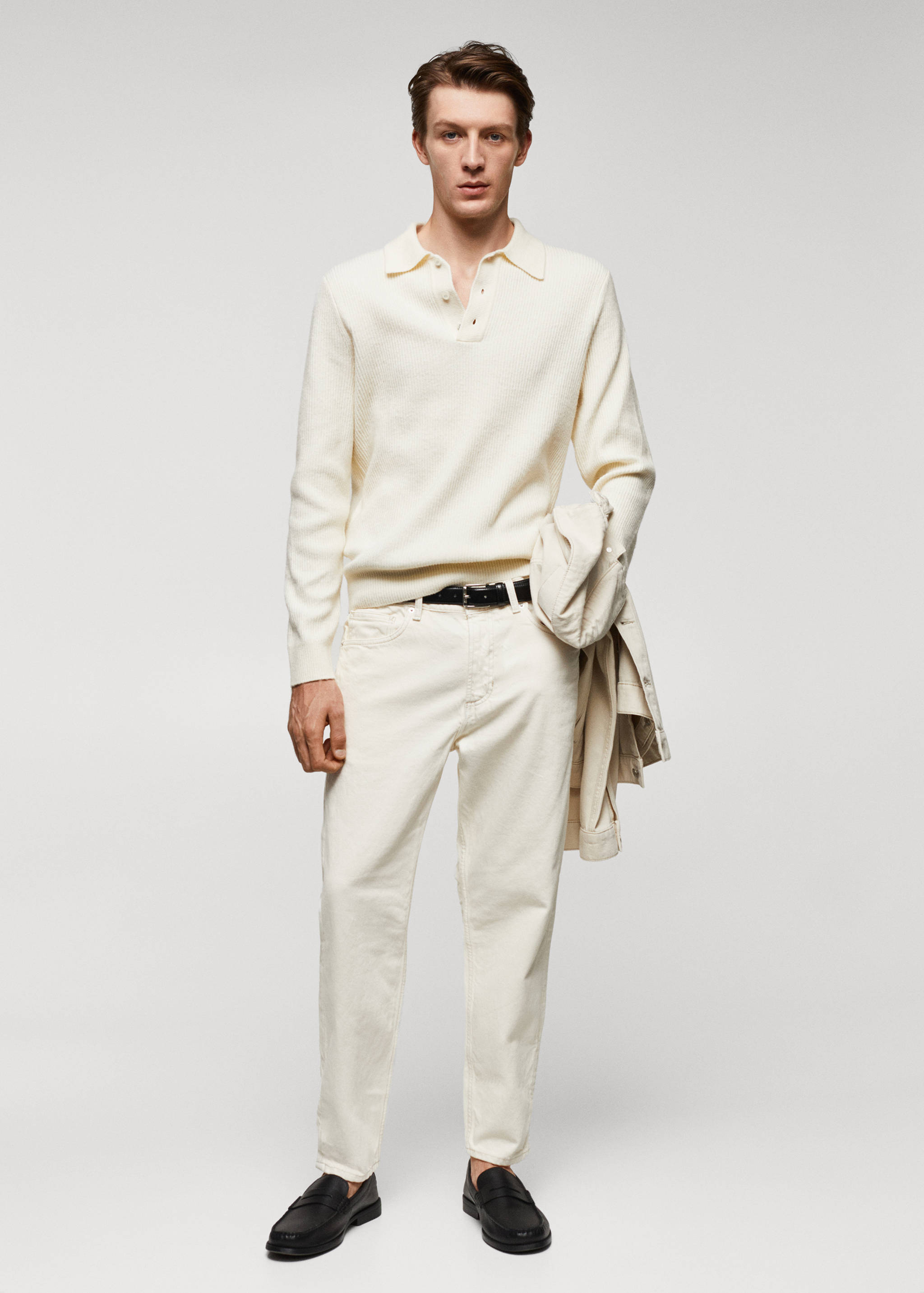 Rippstrick-Poloshirt - Allgemeine Ansicht