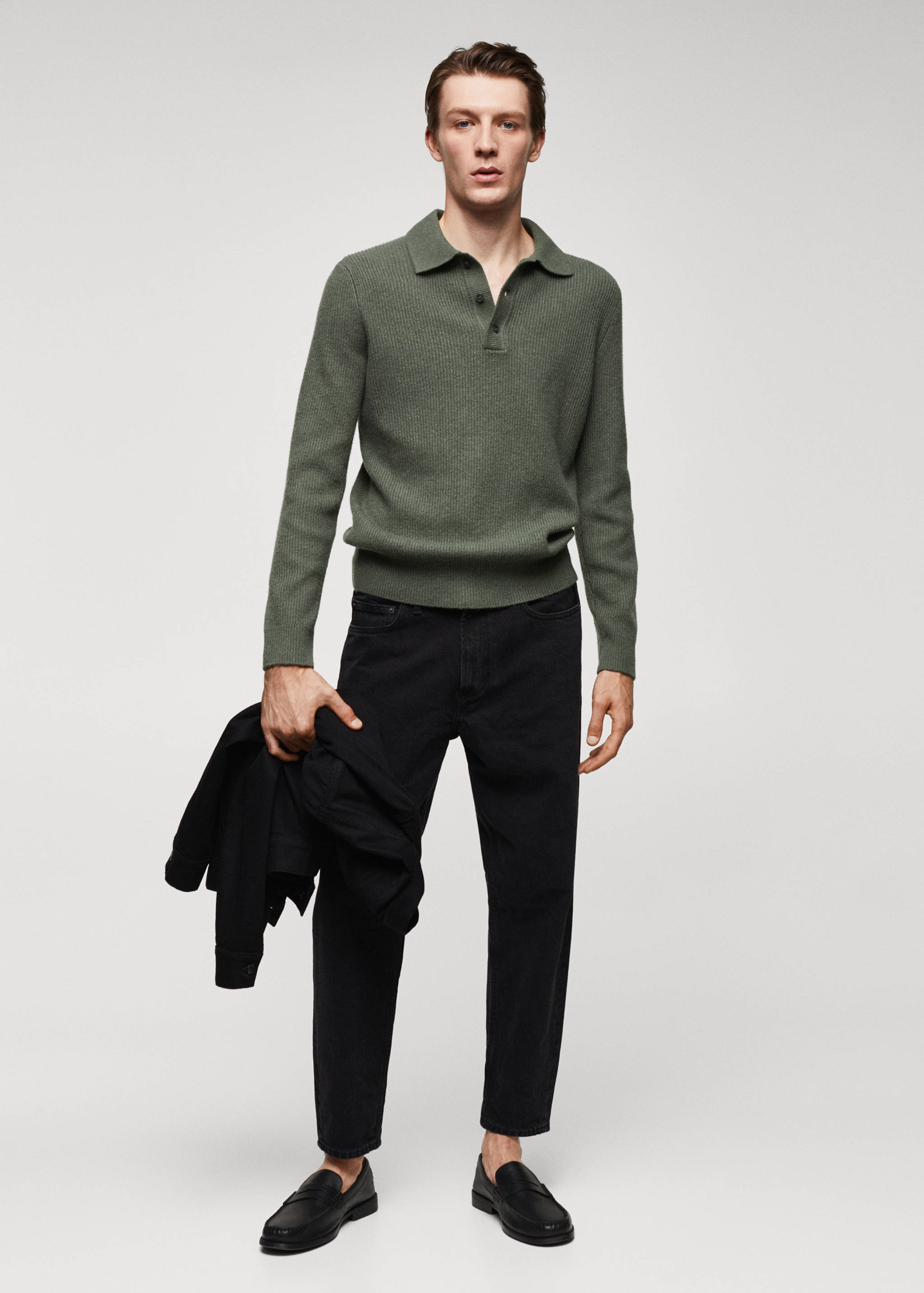 Rippstrick-Poloshirt - Allgemeine Ansicht